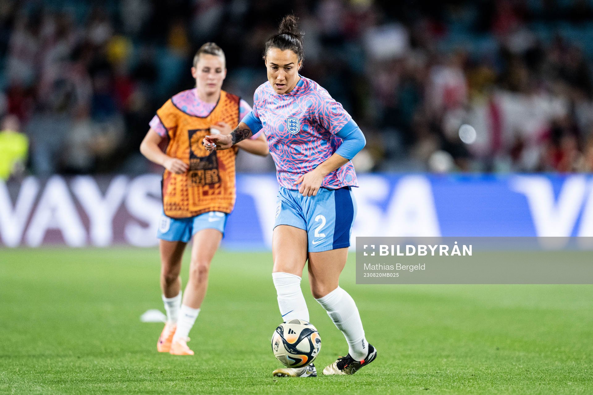 Lucy Bronze of England ahead of the FIFA Women's World Cup final between Spain and England on August 20, 2023 in Sydney.