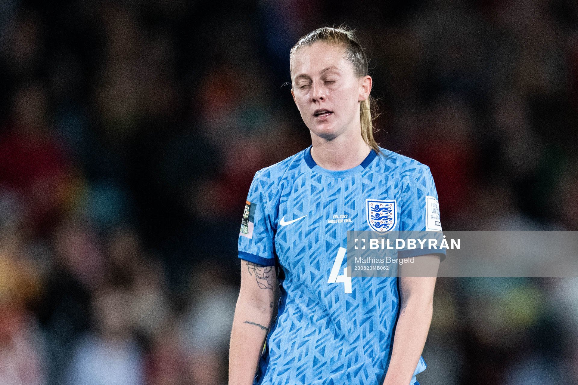Keira Walsh of England looks dejected