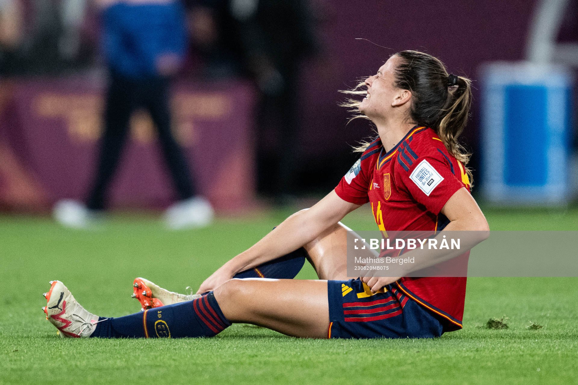 Laia Codina of Spain in pain
