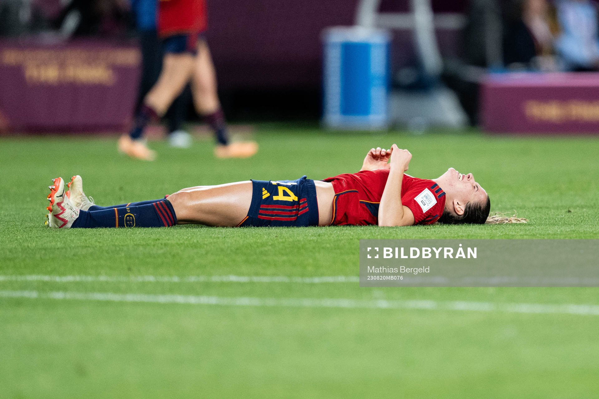 Laia Codina of Spain in pain