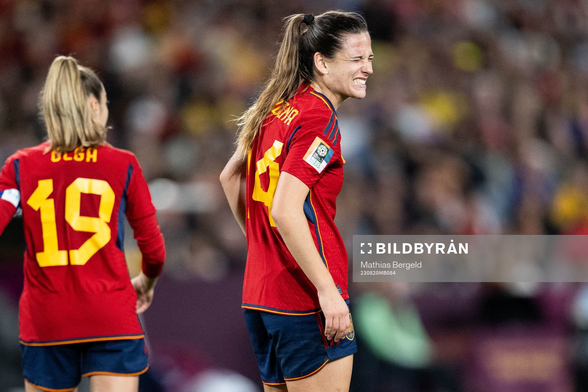 Laia Codina of Spain in pain