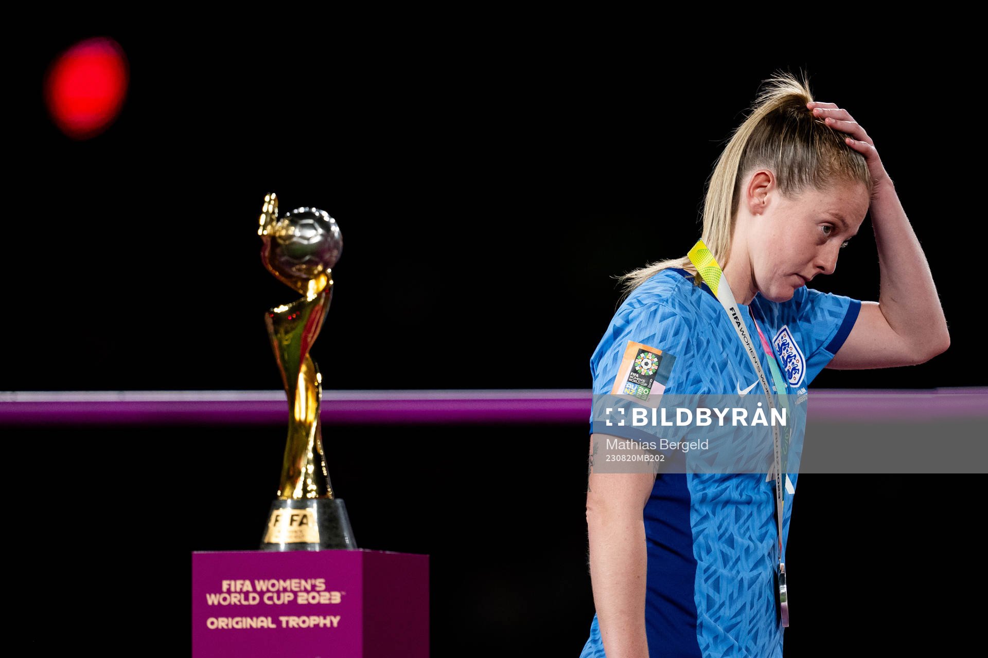 Keira Walsh of England looks dejected as she walks past by