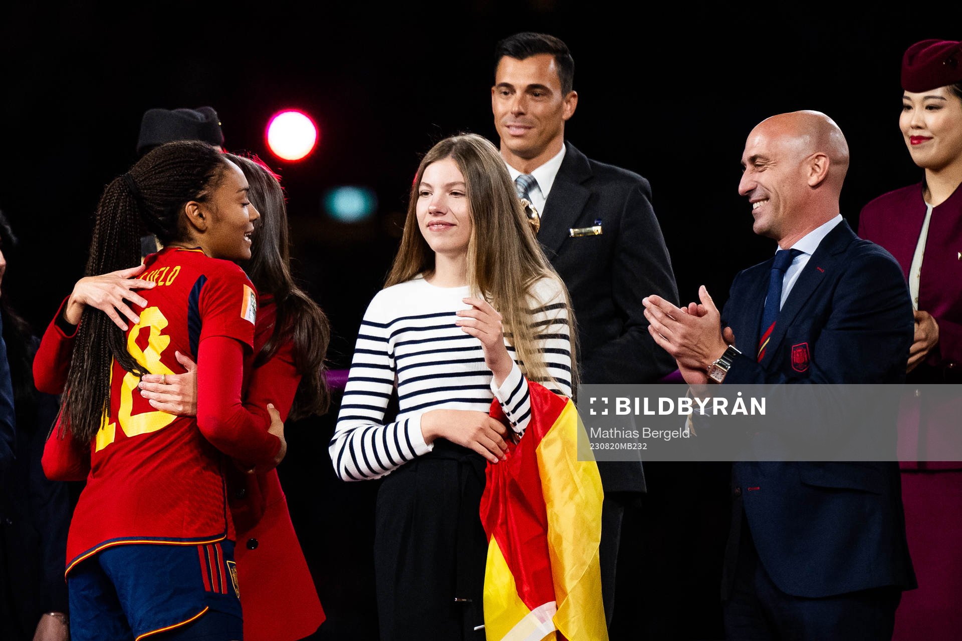 Princess Sofia and Queen Letizia of Spain hand out the FIFA