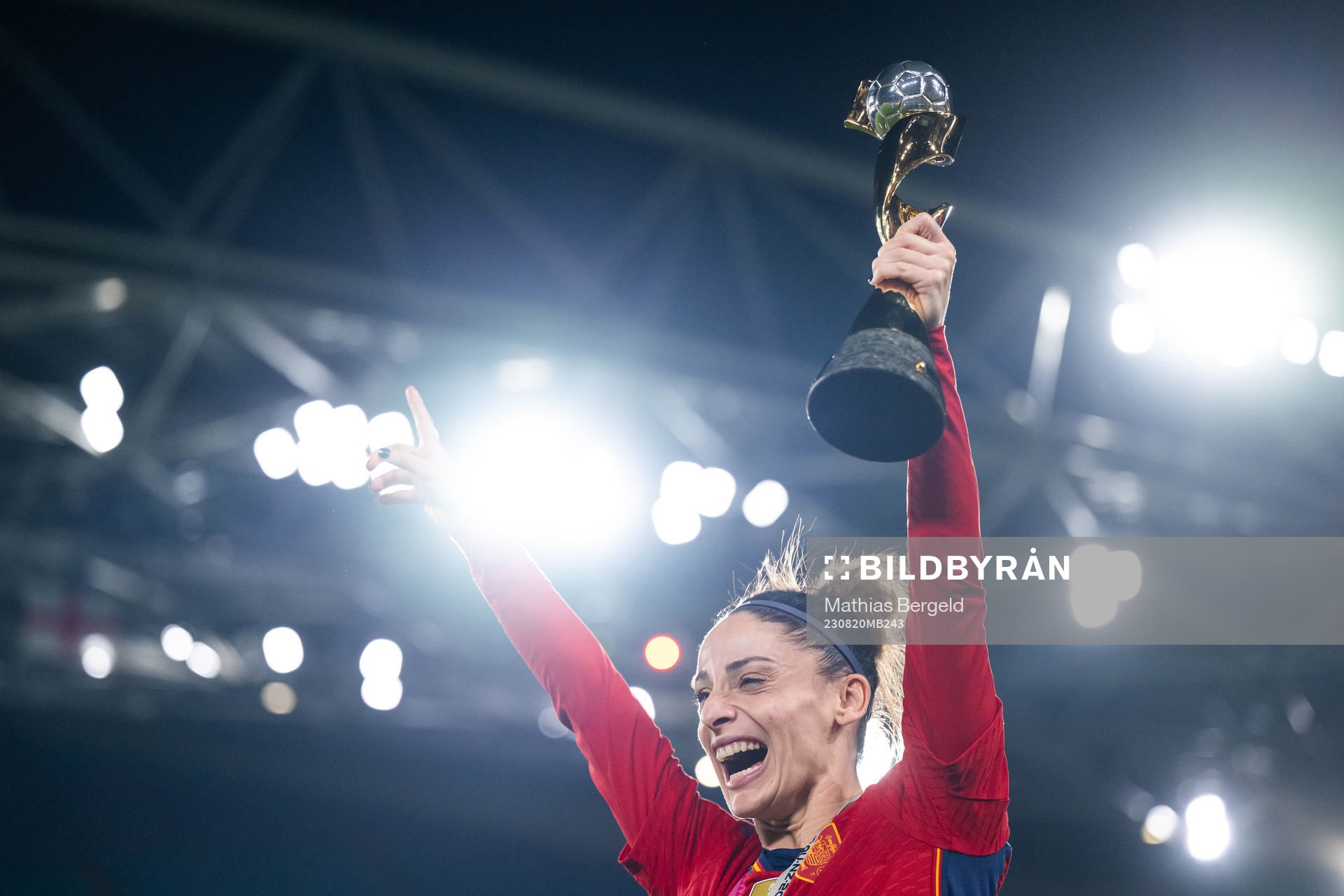 Esther Gonzalez of Spain celebrates with the trophy