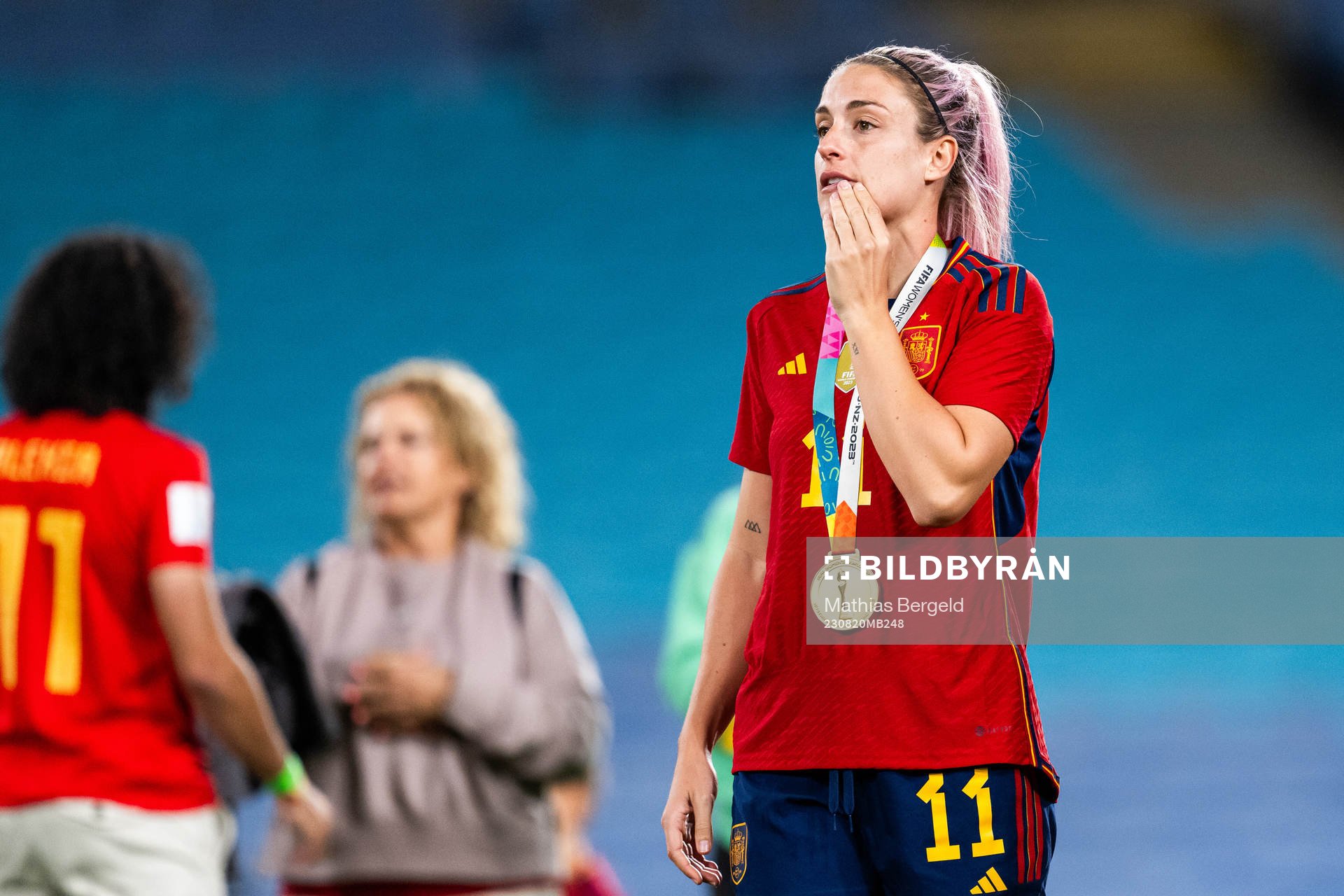 Alexia Putellas of Spain with her medal