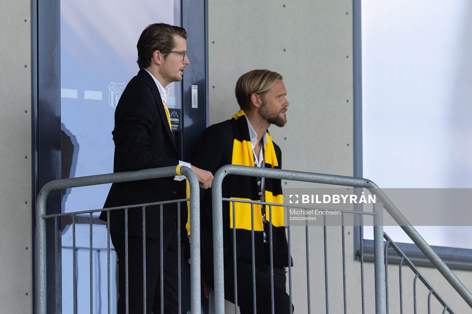 Häckens spelarscout Erik Friberg och klubbchef Marcus Jodin