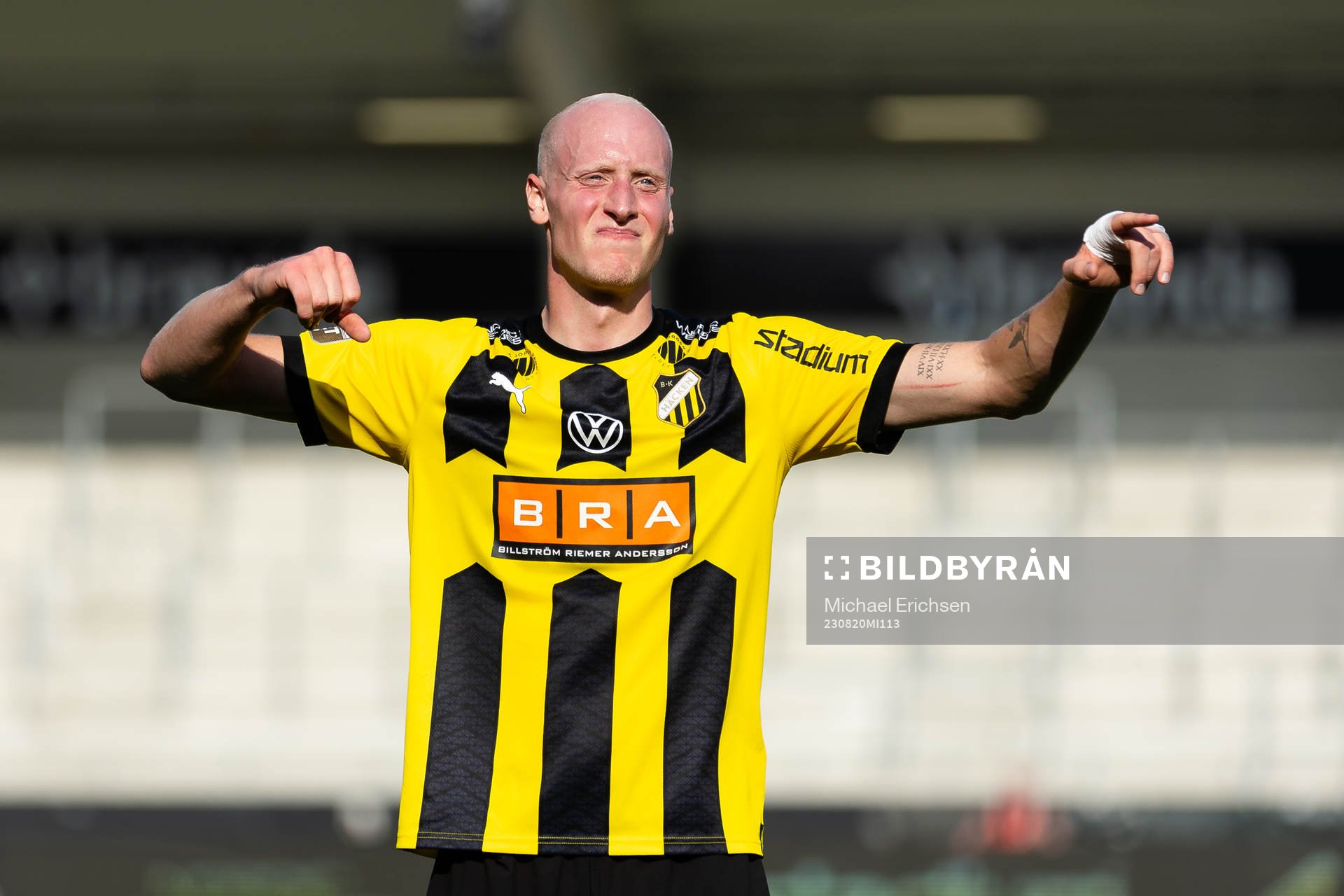 Häckens Valgeir Lunddal jublar