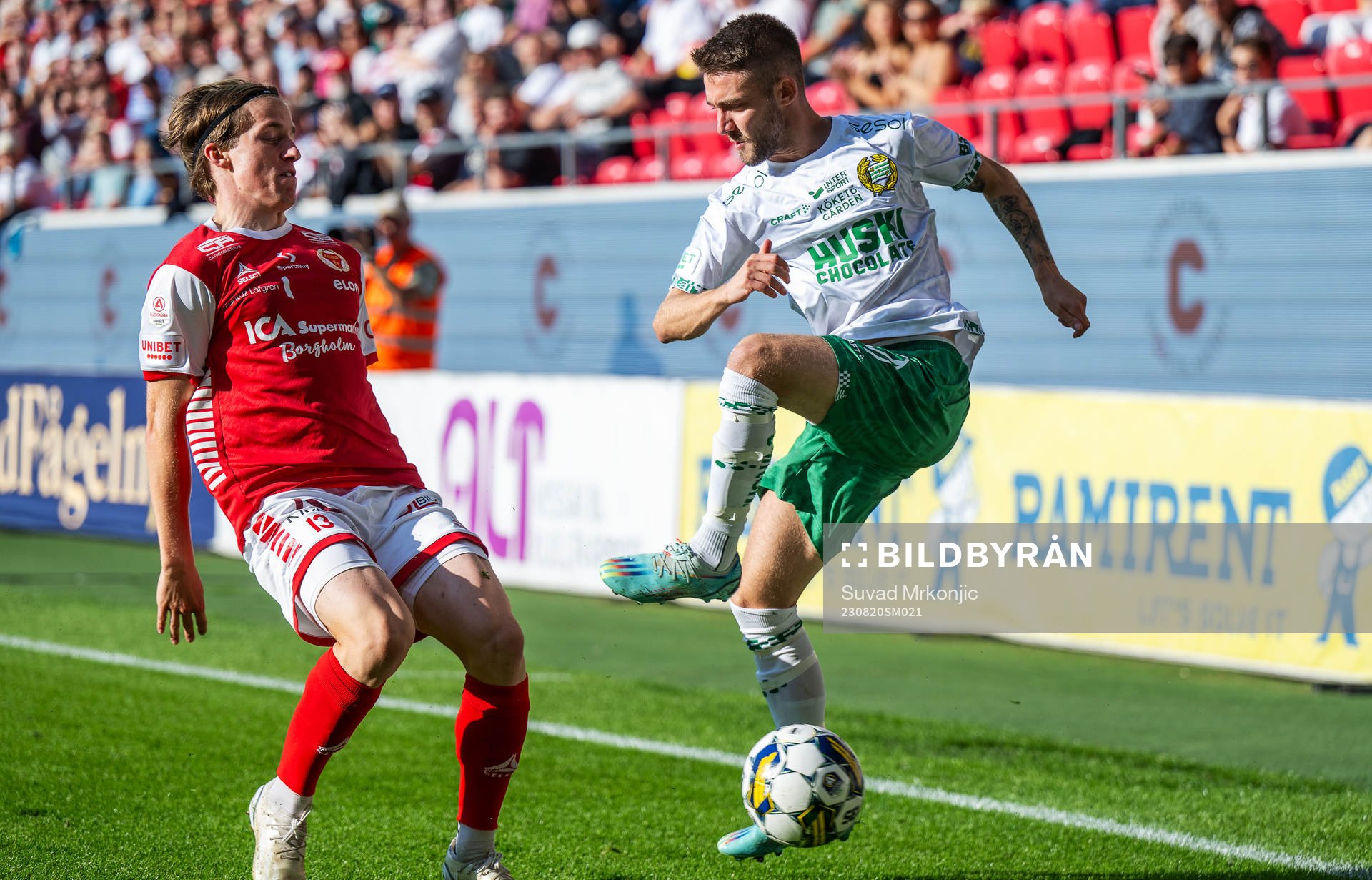 Kalmars Johan Karlsson och Hammarbys Anton Kralj