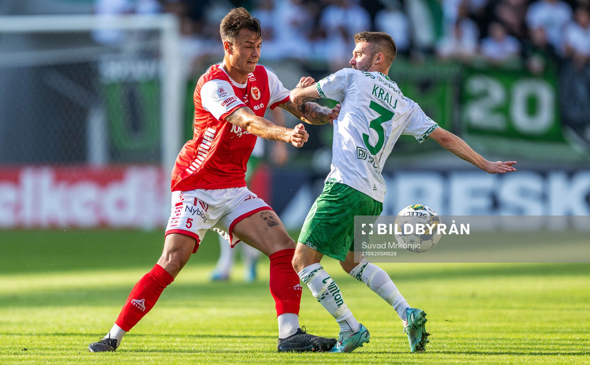 Kalmars Melker Hallberg och Hammarbys Anton Kralj