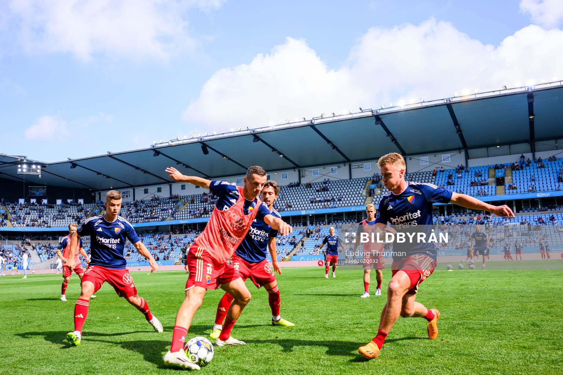 Under fotbollsmatchen i Allsvenskan mellan Malmö FF och