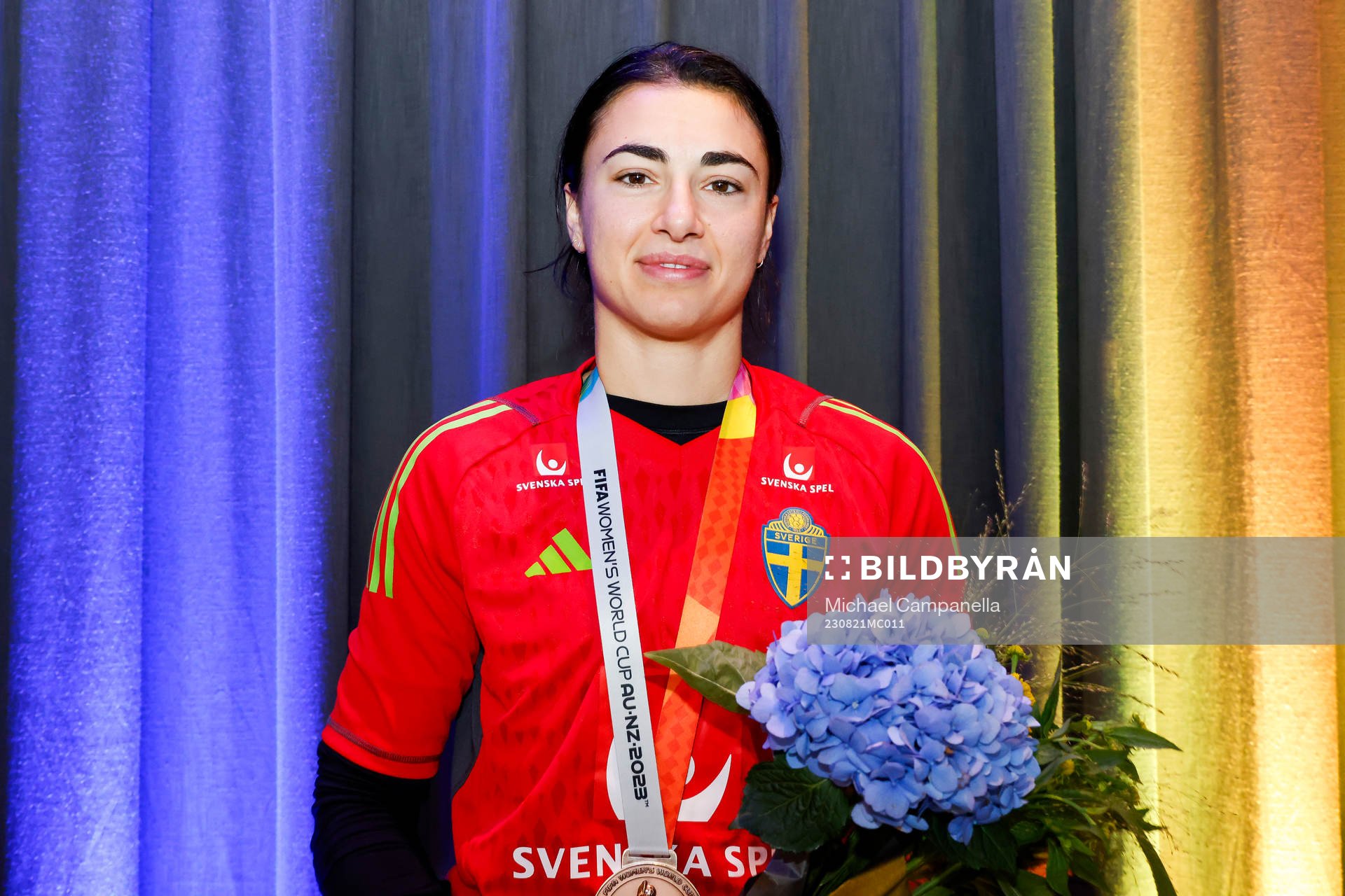 Goalkeeper Zecira Musovic of Sweden