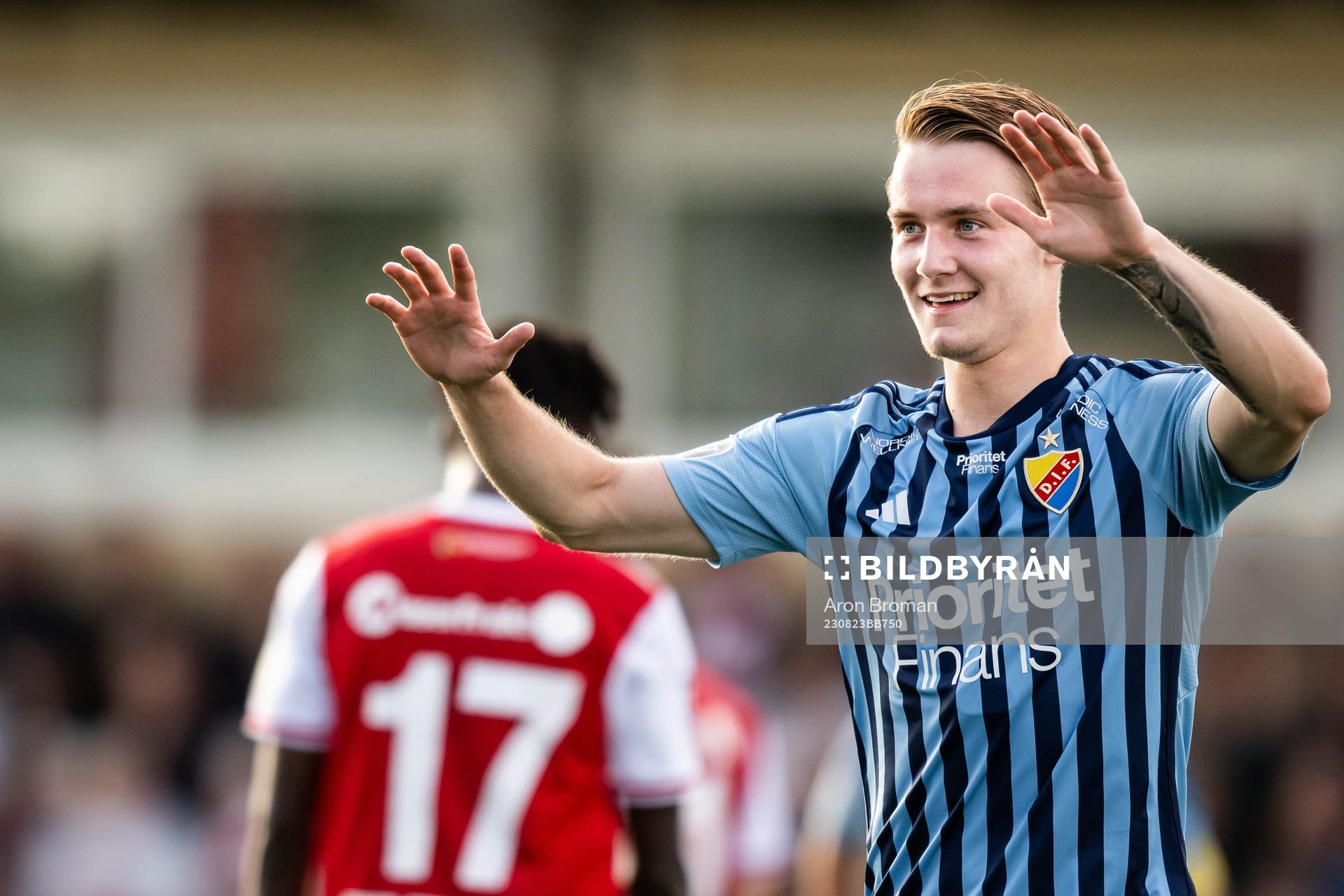 Djurgårdens Noel Milleskog jublar