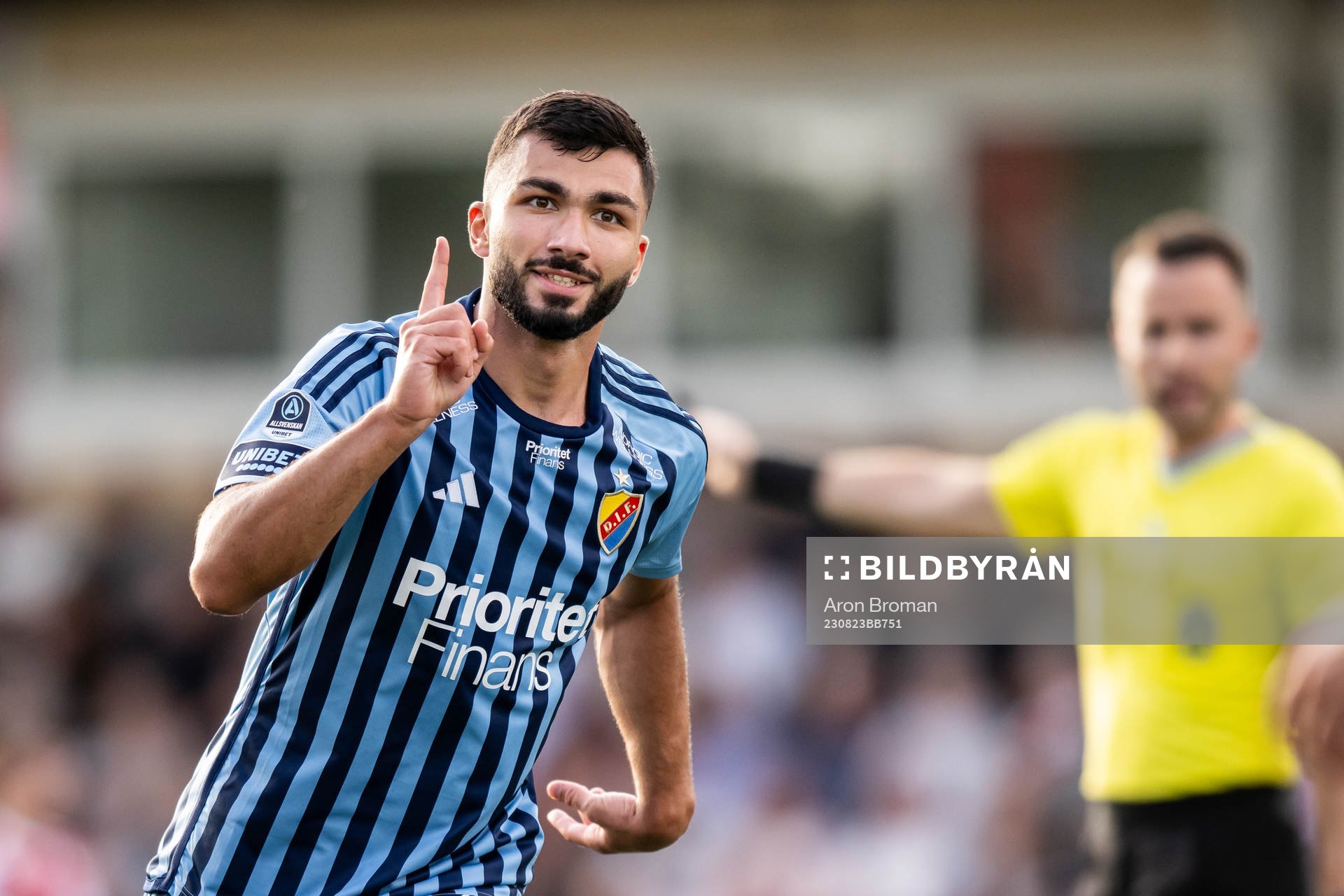 Djurgårdens Musa Qurbanli jublar
