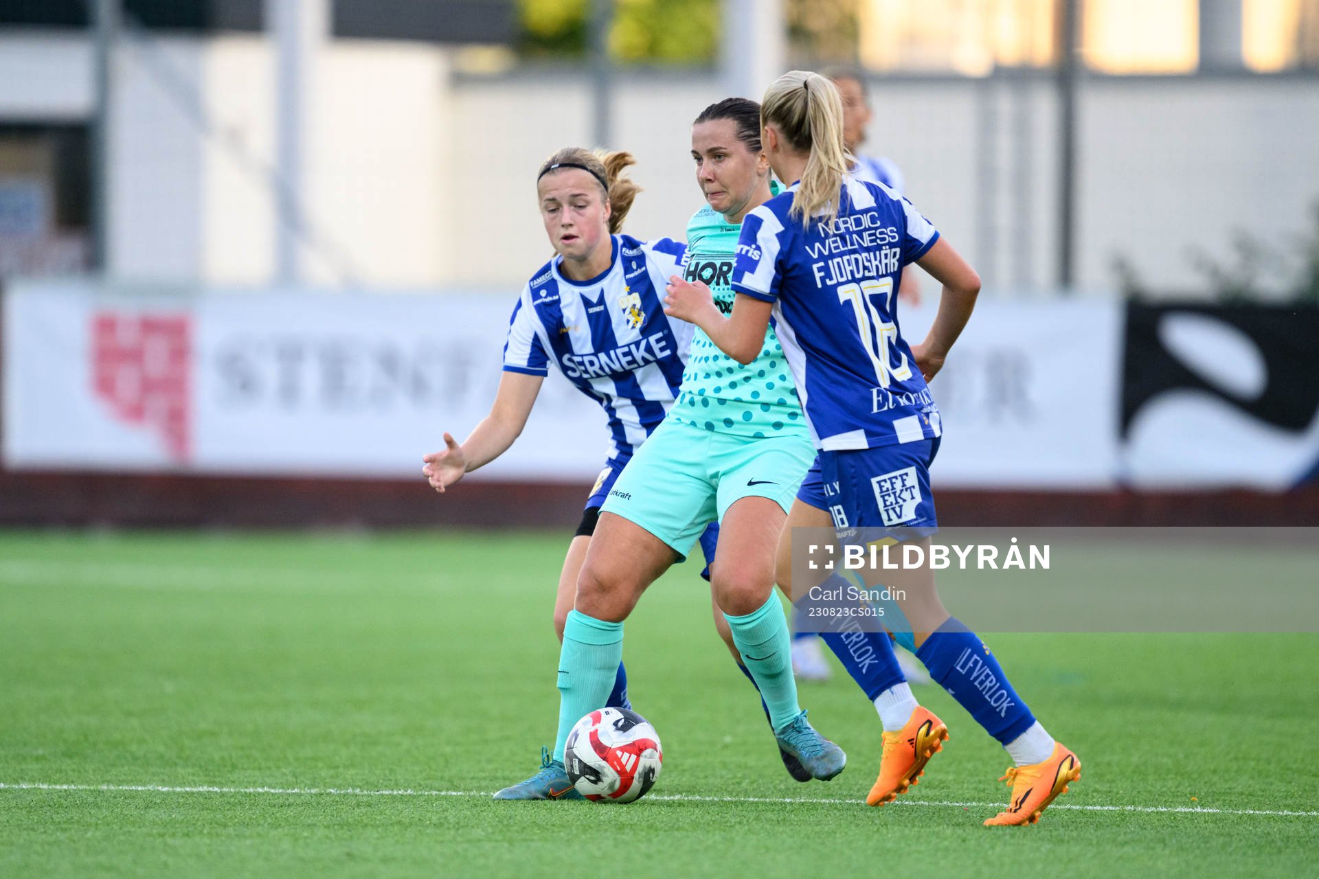 Jitexs Ella Smith Ygfeldt under fotbollsmatchen i Svenska Cupen mellan IFK Göteborg och Jitex den 23 augusti 2023 i Göteborg. 