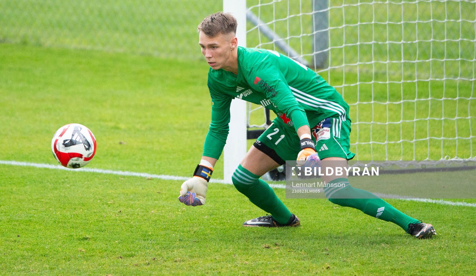 IFK Hässleholms målvakt Felix Persson i matchen i Svenska