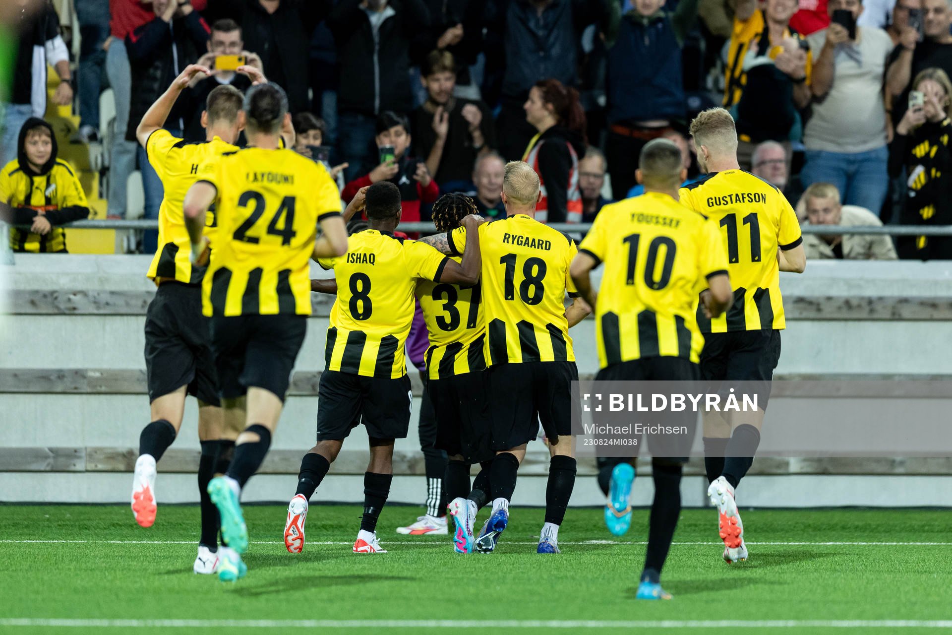 Ibrahim Sadiq of Häcken celebrates