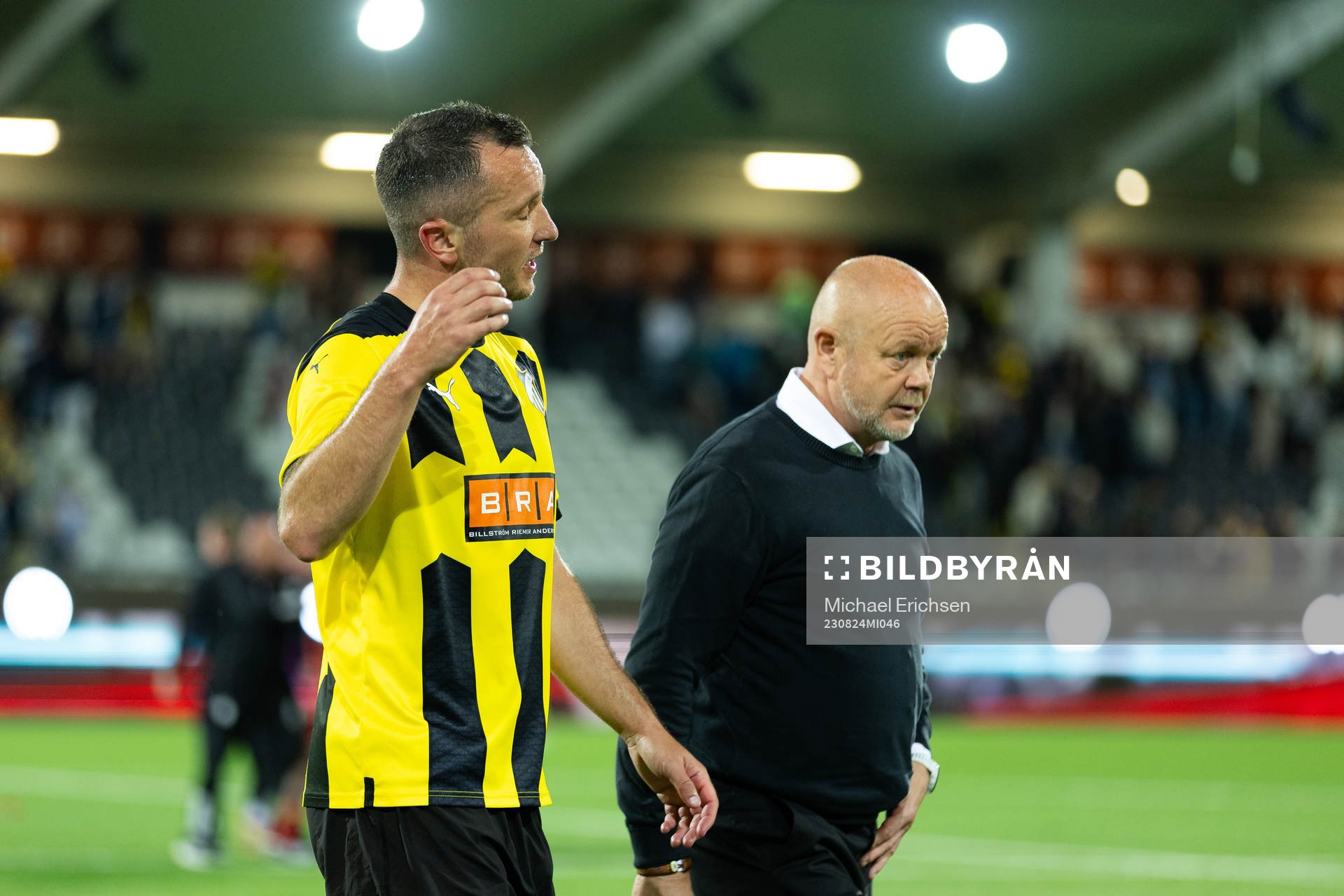 Even Hovland and head coach Per-Mathias Høgmo of Häcken