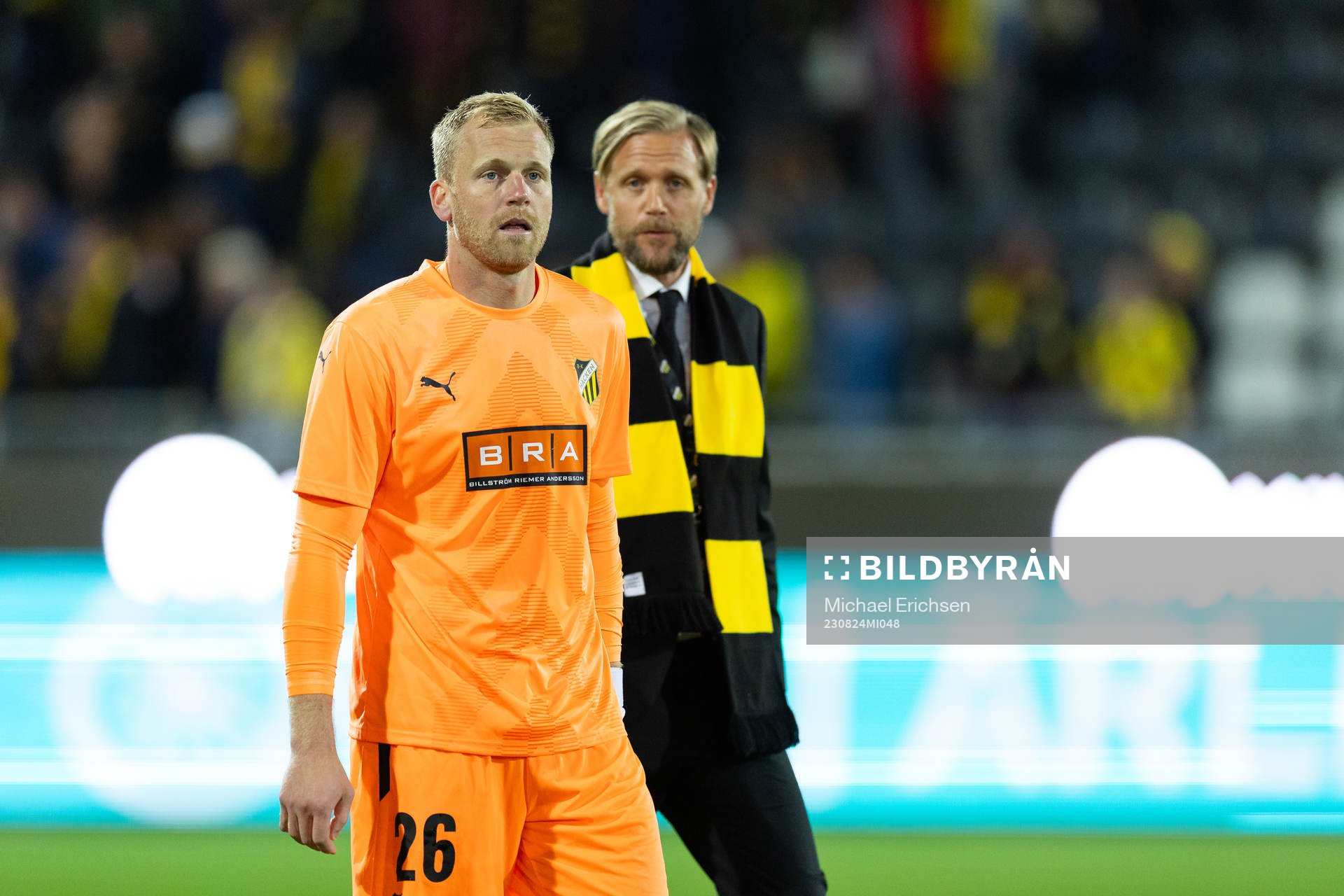 Goalkeeper Peter Abrahamsson and Marcus Join, CEO of