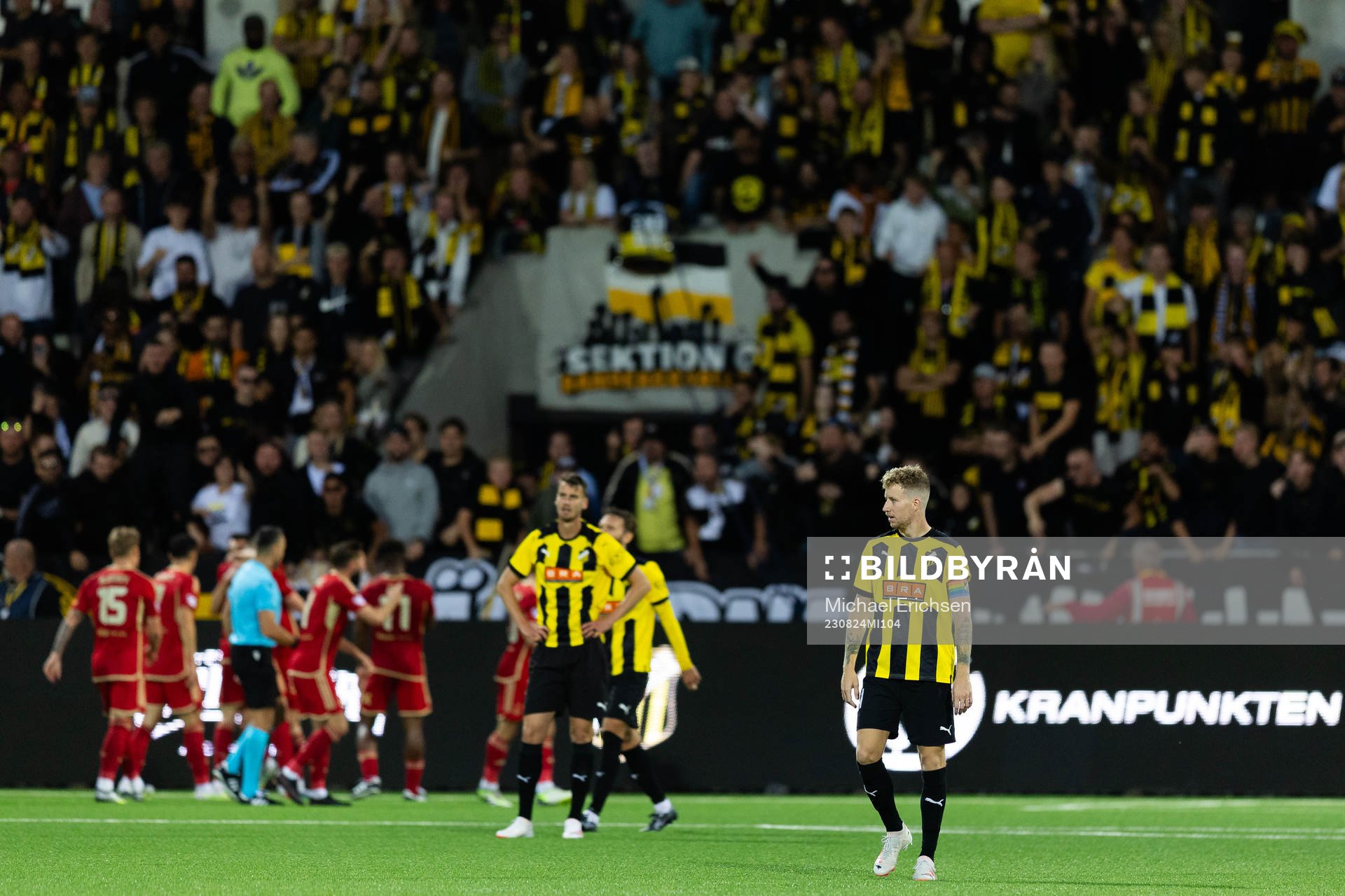 Samuel Gustafson of Häcken looks dejected