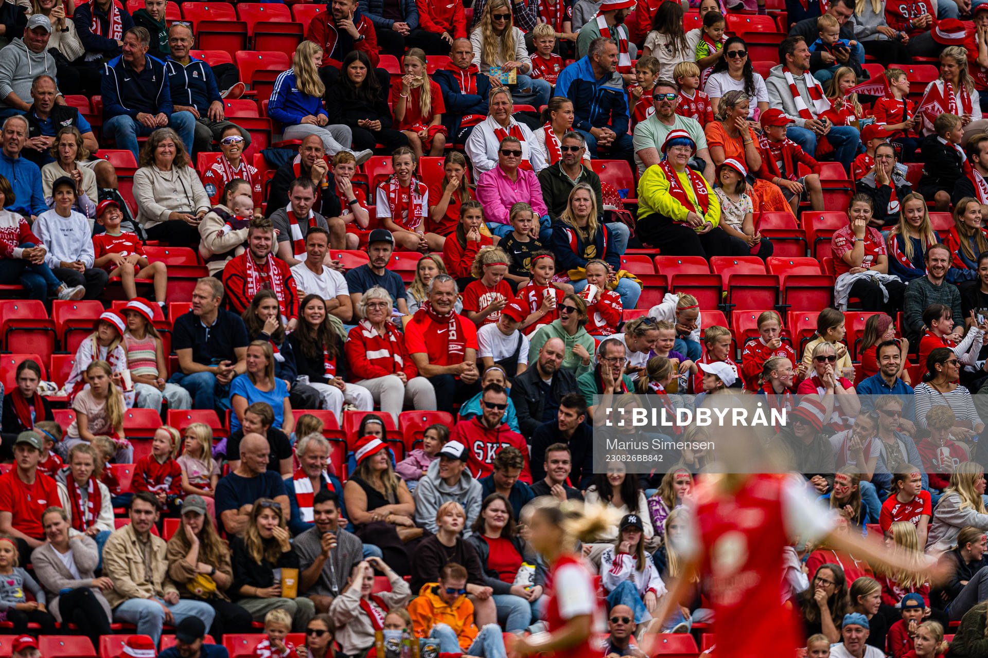 Spectators in the stands