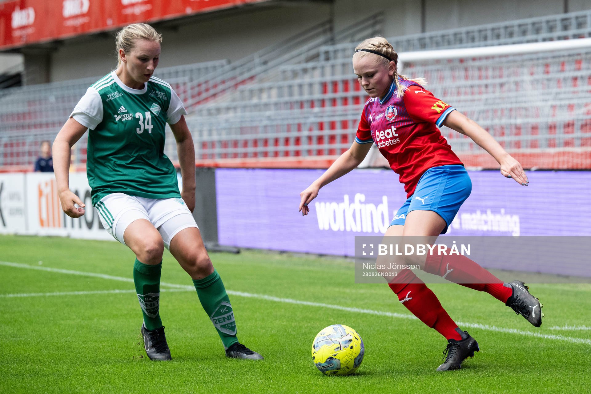 IK Zenith Erica Kellström och Helsingborgs Agnes Eklöf