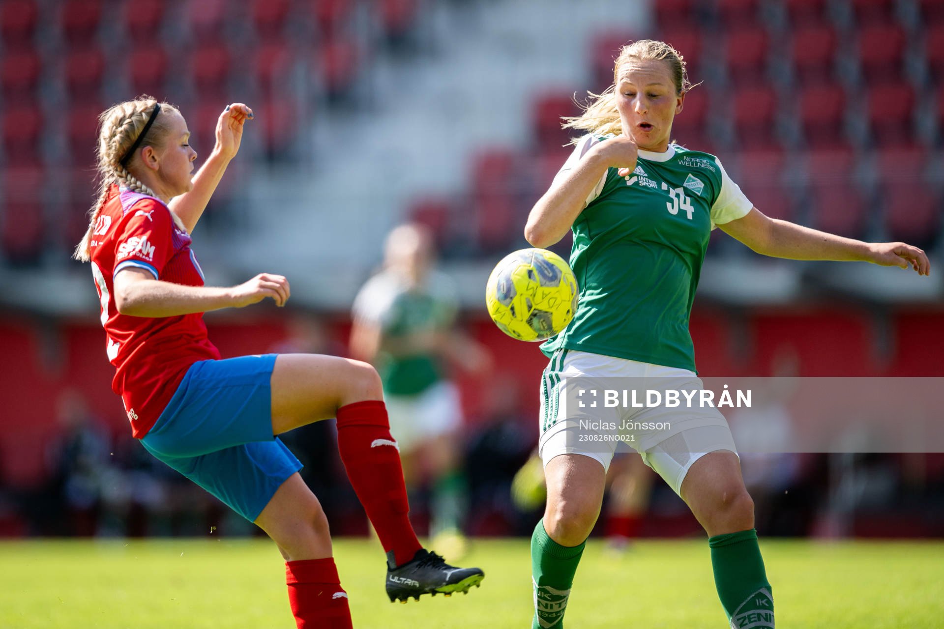 Helsingborgs Agnes Eklöf och IK Zeniths Erica Kellström