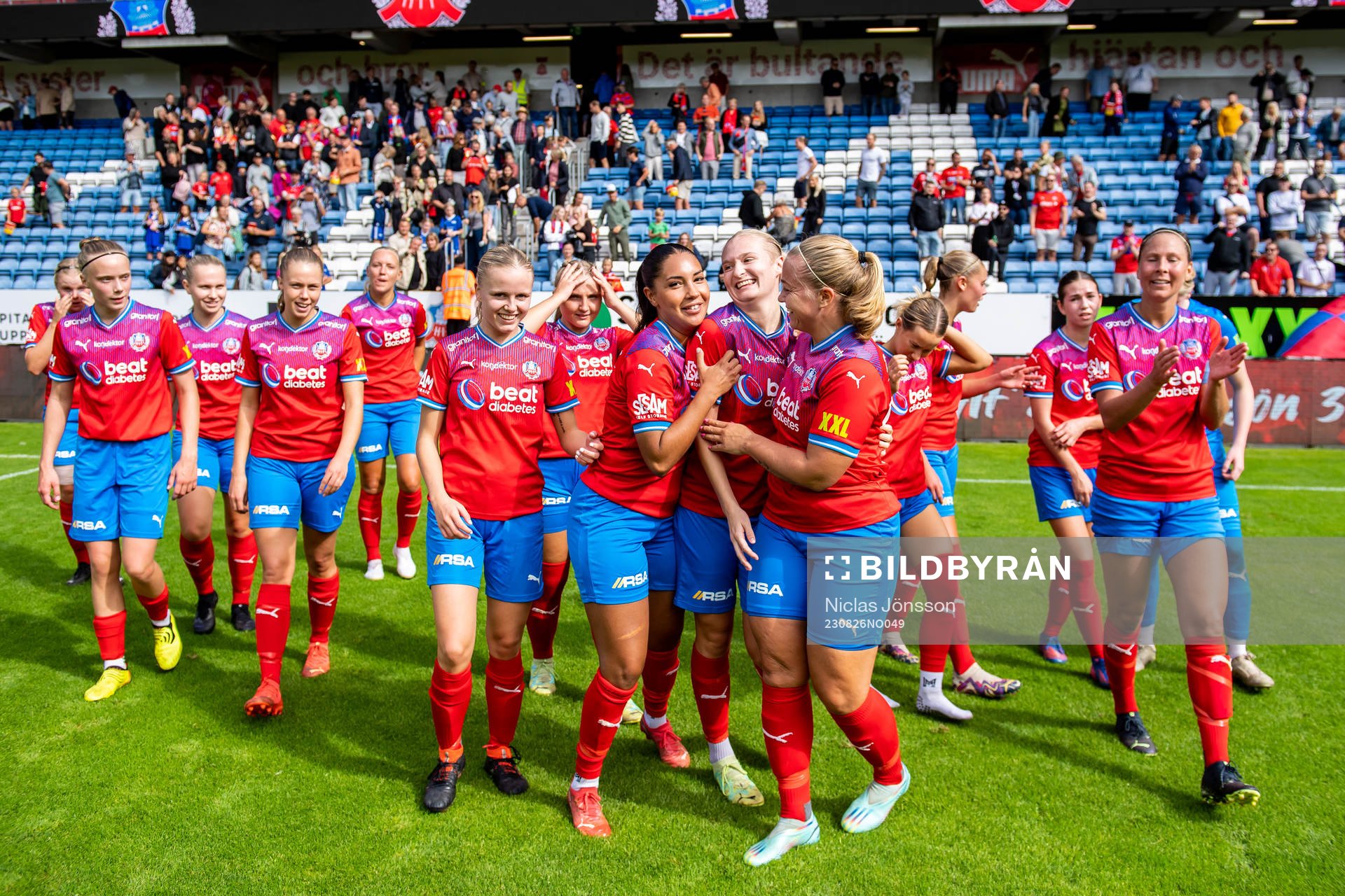 Helsingborgs spelarna jublar