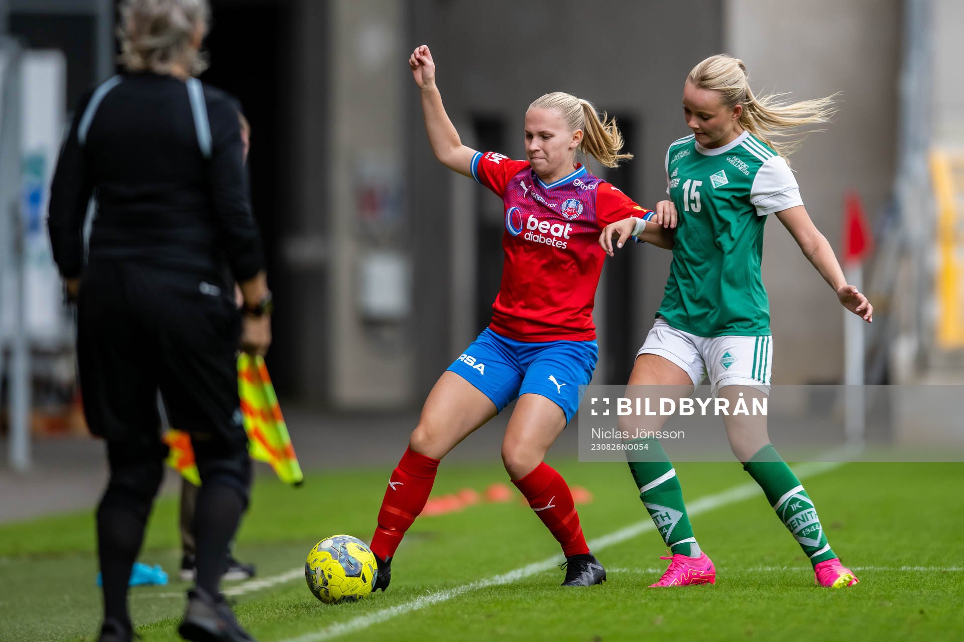 Helsingborgs Märta Löfling och IK Zenith Ella Baldebo