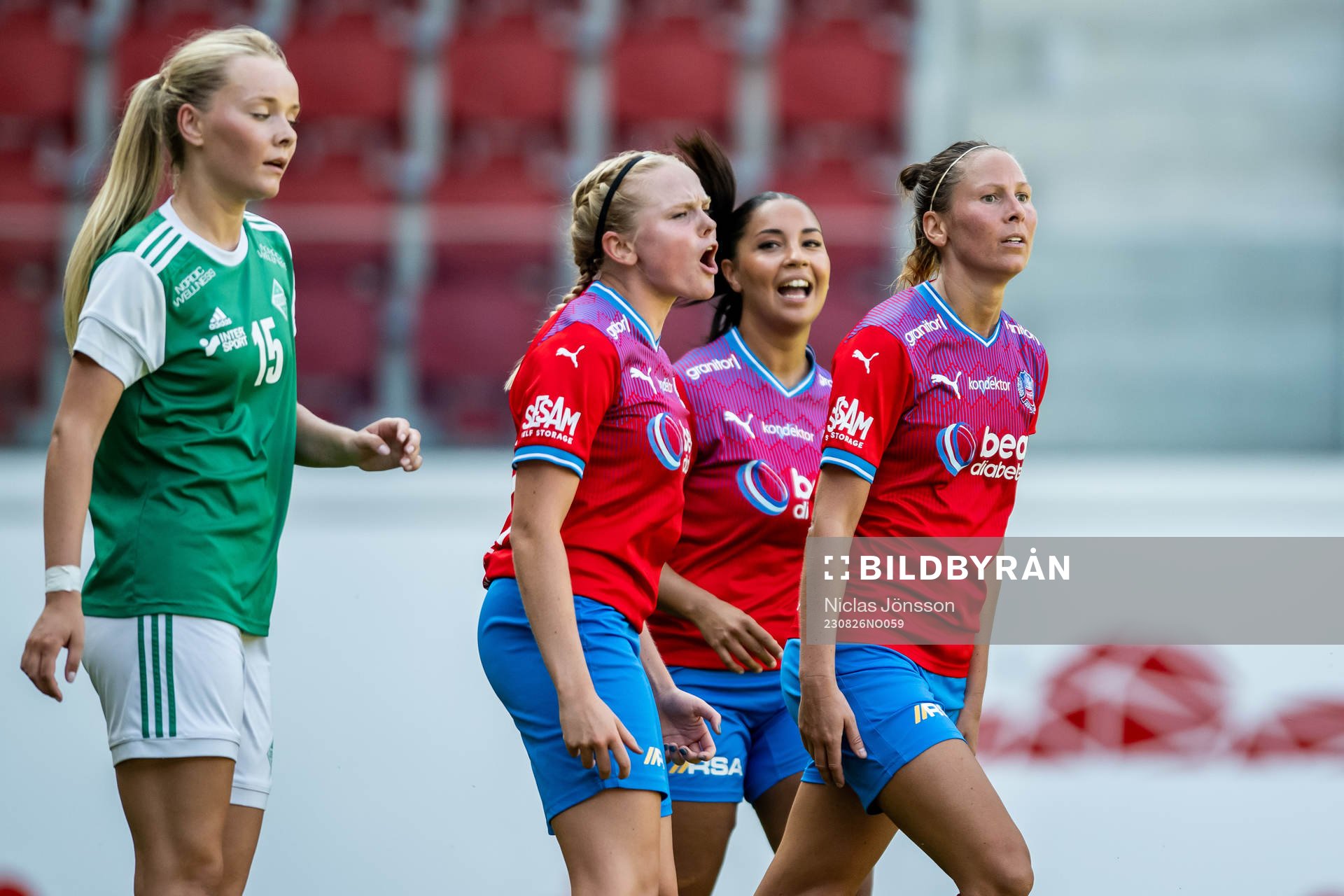 Helsingborgs Agnes Eklöf, Ebba Manglind  och Josefine