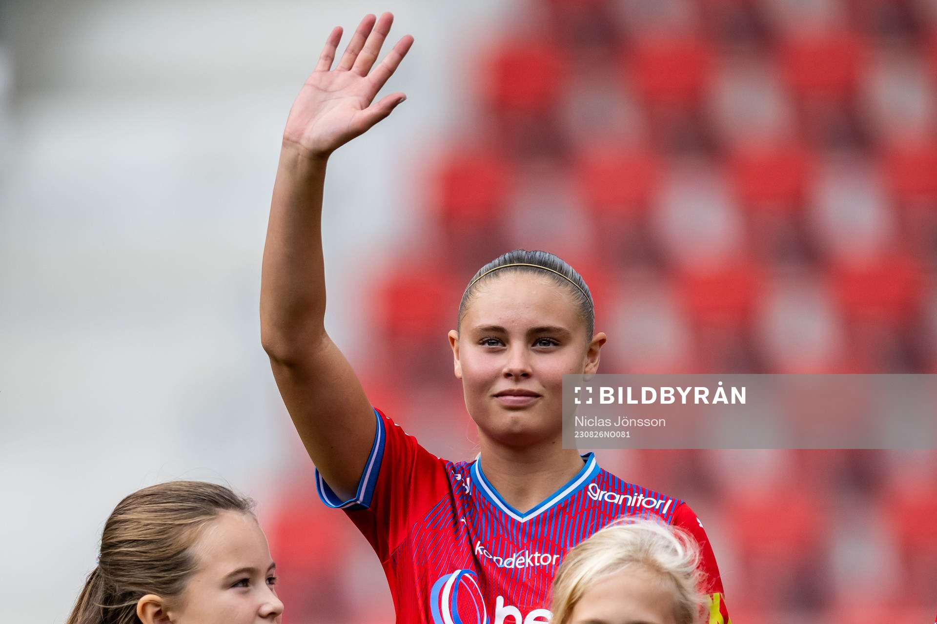 Helsingborgs Izabelle Wahlstedt inför fotbollsmatchen i Div 2 Västra Götaland mellan Helsingborg - IK Zenith den 26 augusti 2023 i Helsingborg.