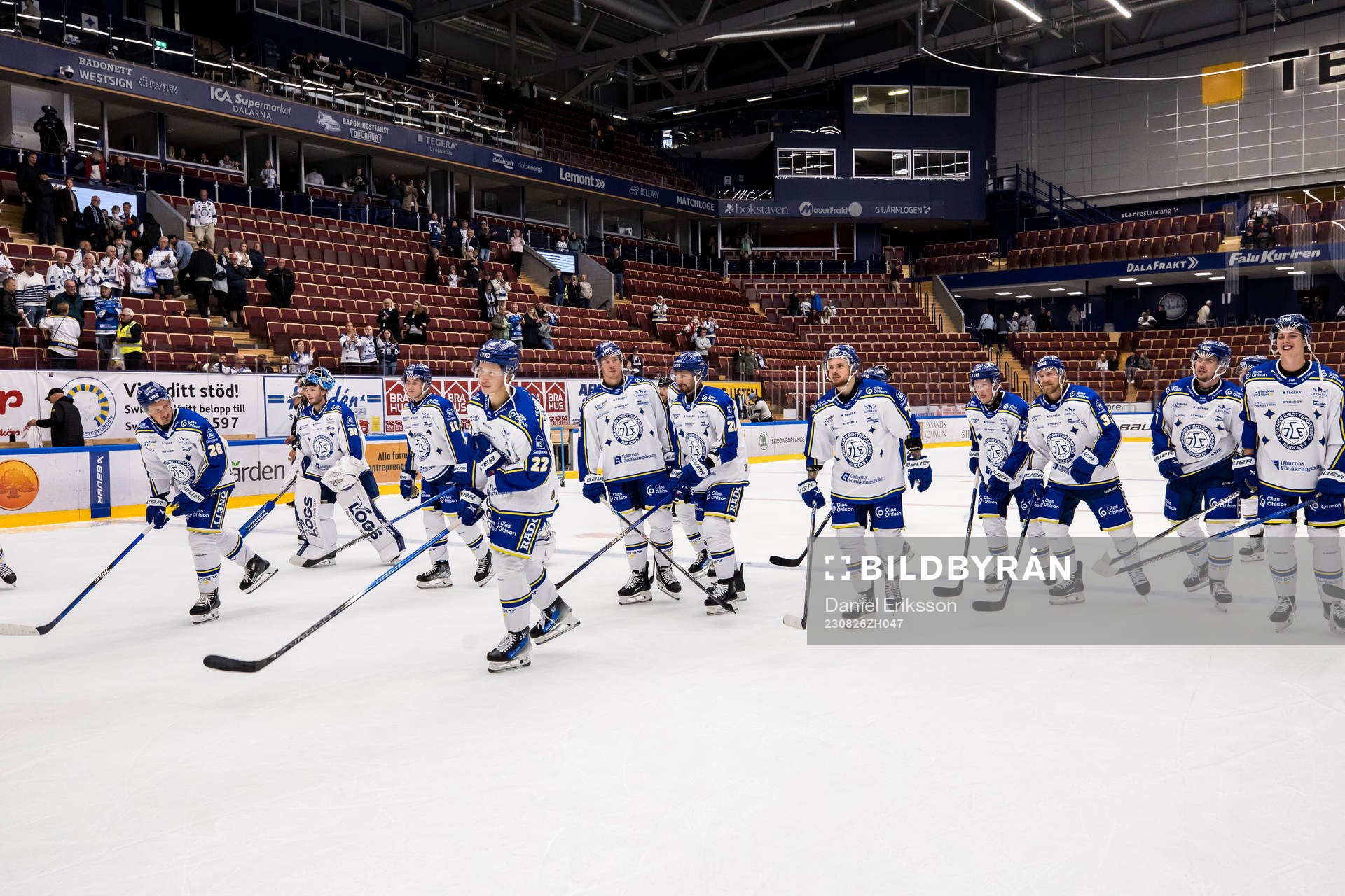 Leksands spelarna jublar