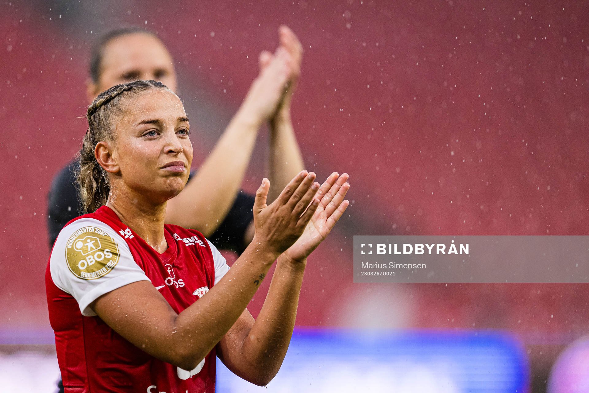 Rikke Nygard of Brann after the Toppserien football match between Brann and Lyn on August 26, 2023 in Bergen.