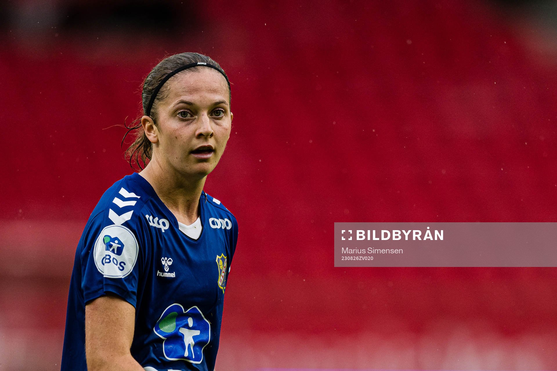 Selma Ørstavik Hernes of Lyn during the Toppserien football match between Brann and Lyn on August 26, 2023 in Bergen.