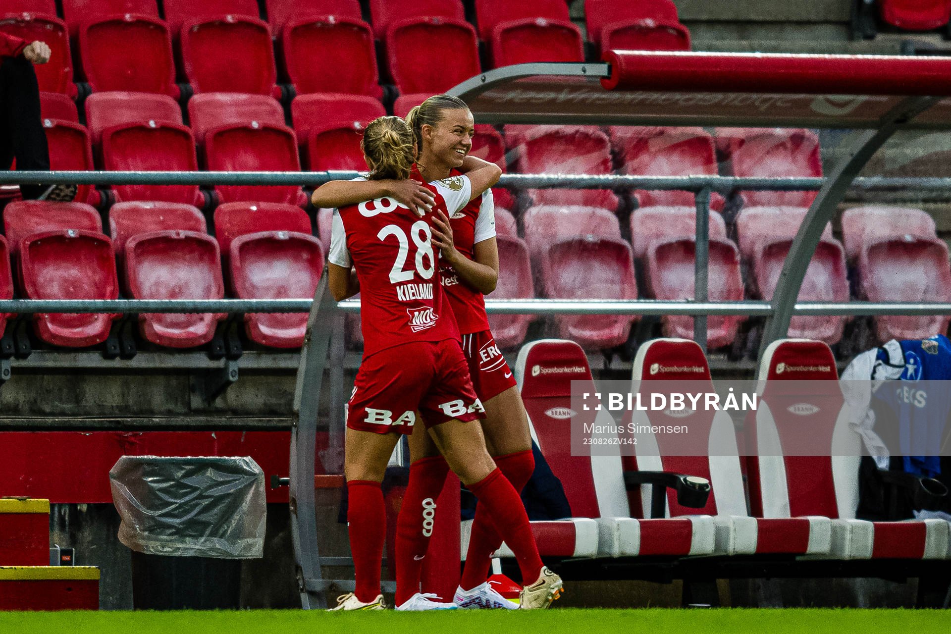 Justine Kvaleng Kielland and Mille Aune of Brann