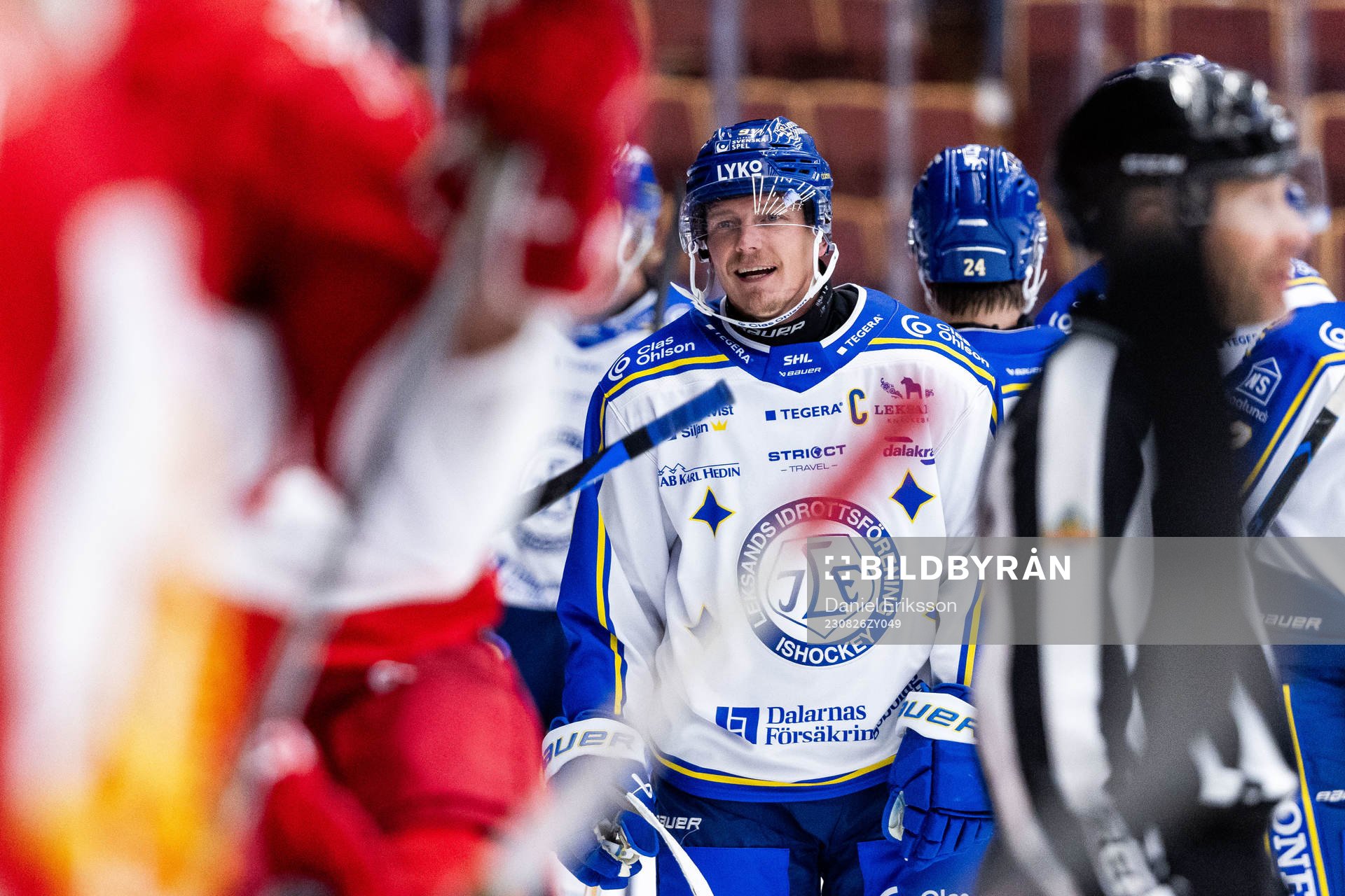 Leksands Patrik Zackrisson jublar