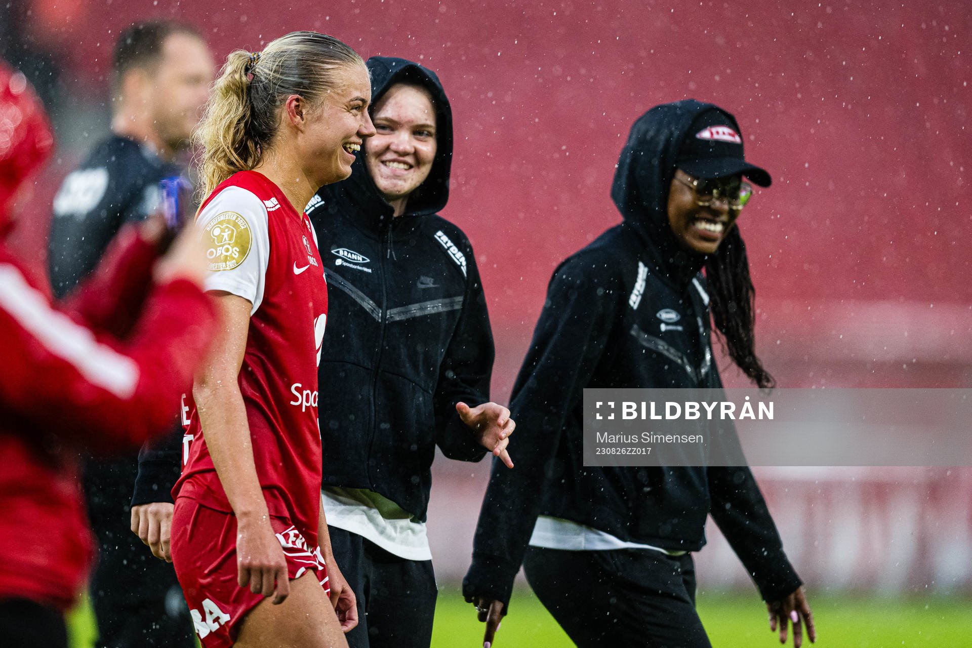 Mille Aune of Brann after the Toppserien football match between Brann and Lyn on August 26, 2023 in Bergen.