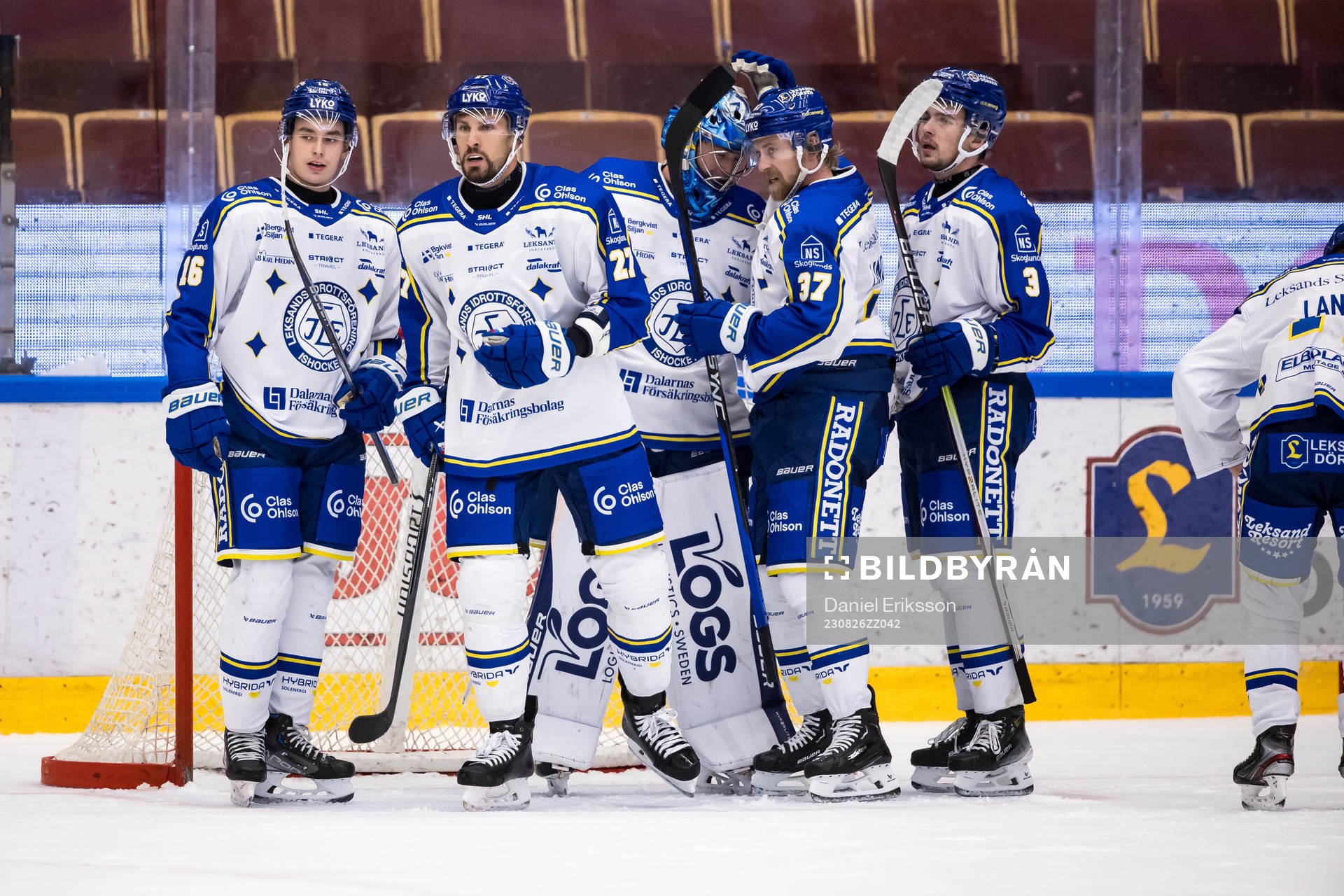 Leksands spelarna jublar