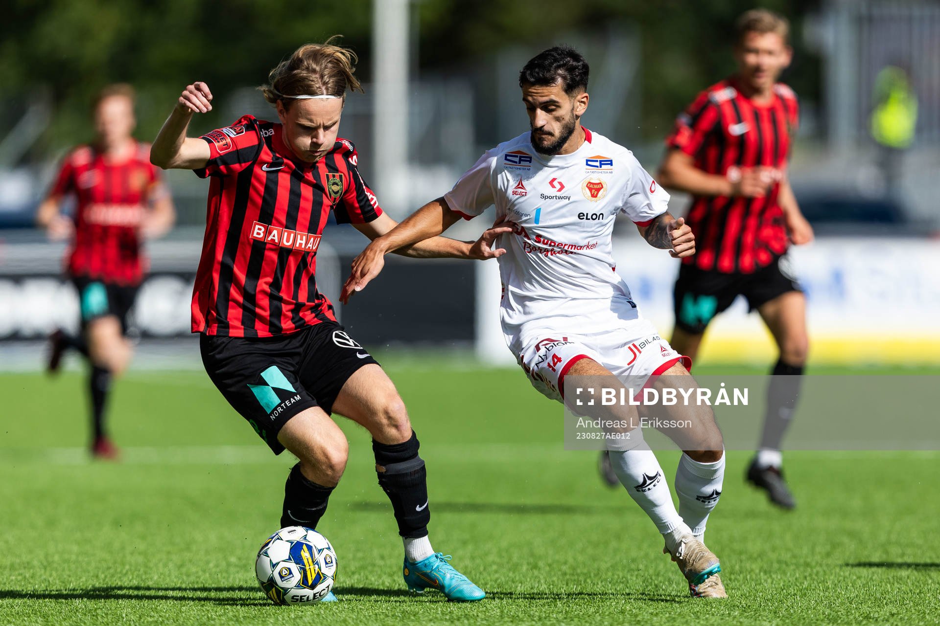 Brommapojkarnas Oscar Pettersson och Kalmars Noah Shamoun
