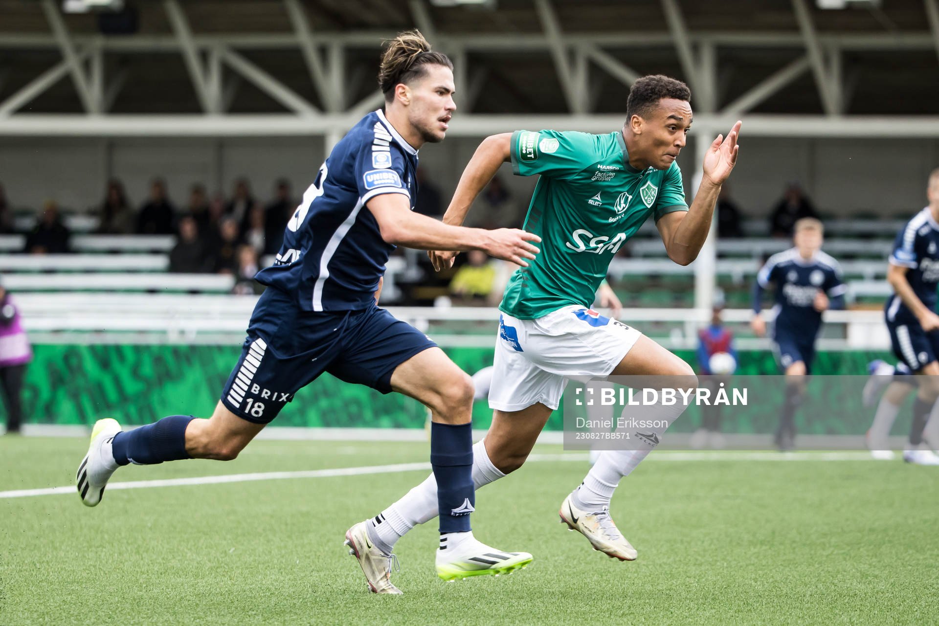 Utsiktens William Milovanovic och Brages Eirik Asante Gayi