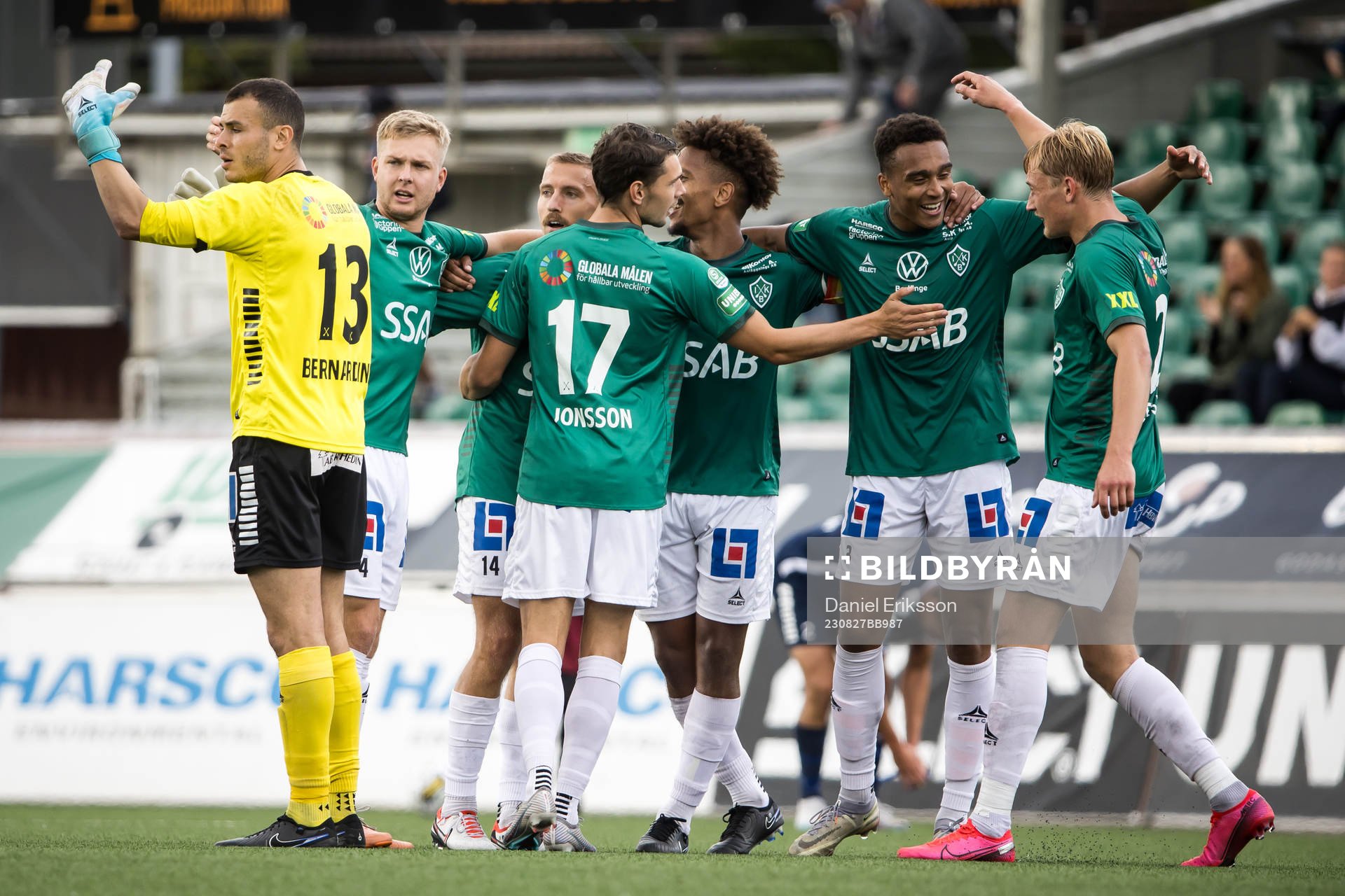 Brages spelarna jublar