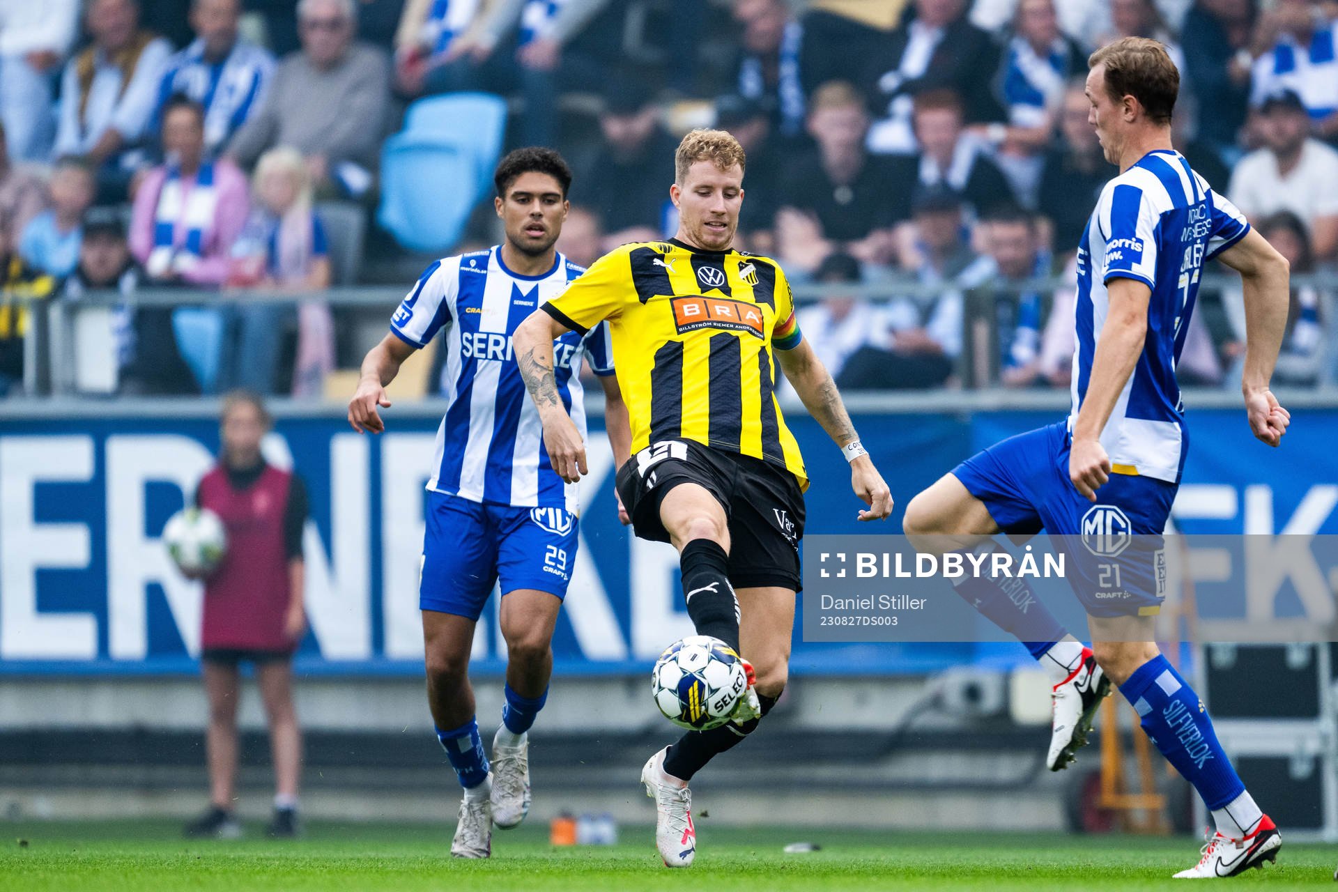 Häckens Samuel Gustafson och IFK Göteborgs Adam Carlén