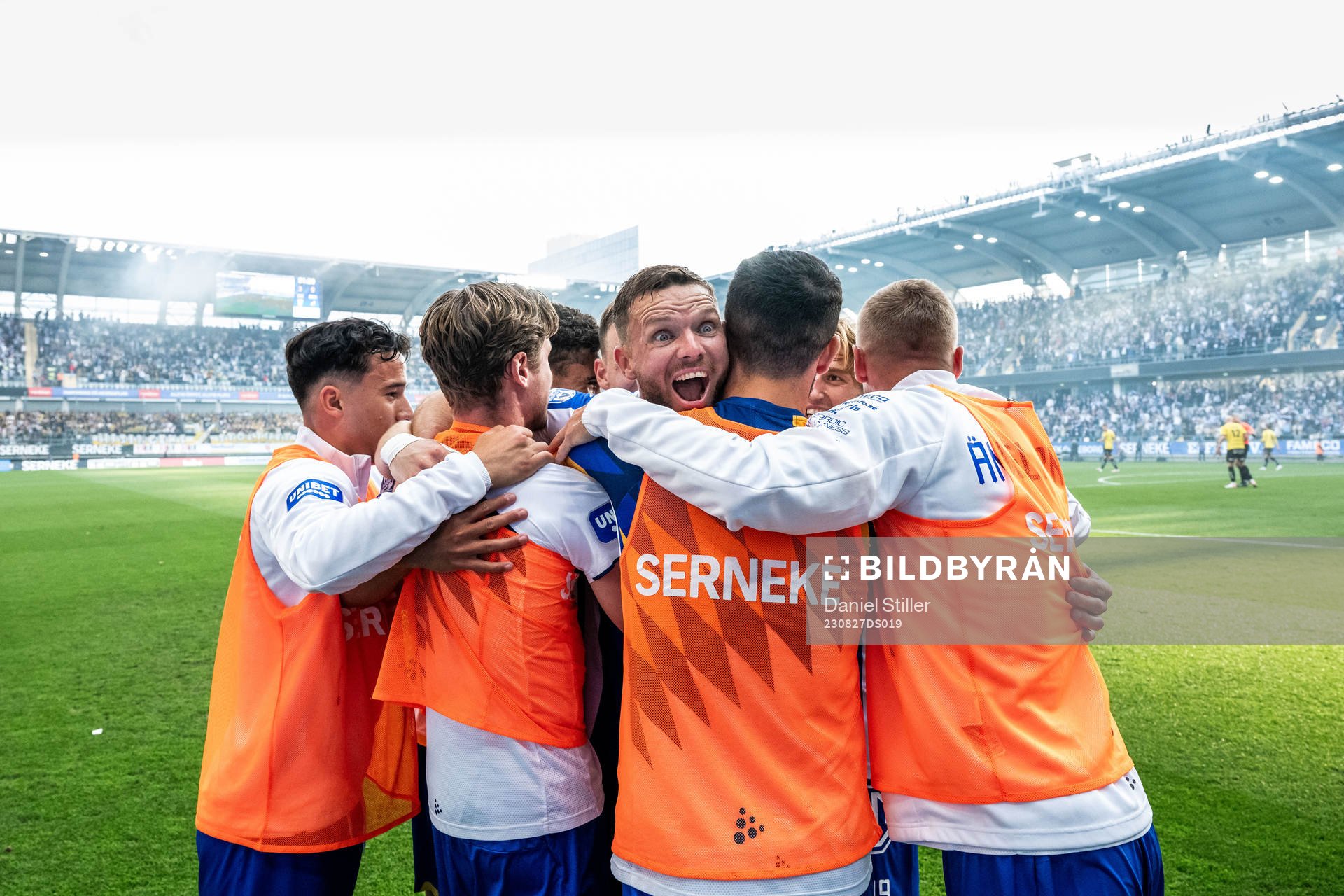 IFK Göteborgs Marcus Berg jublar med lagkamrater