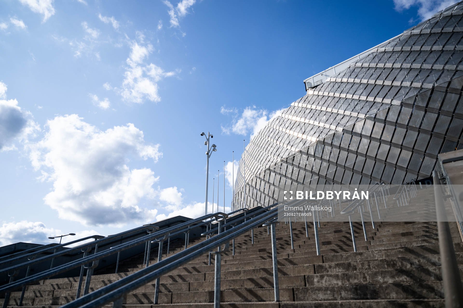 Exteriör vy av Tele2 Arena