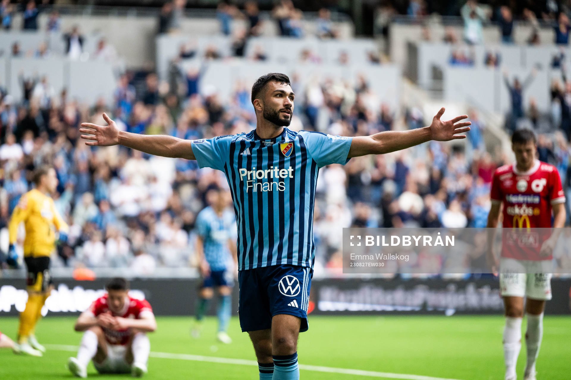 Djurgårdens Musa Qurbanli jublar