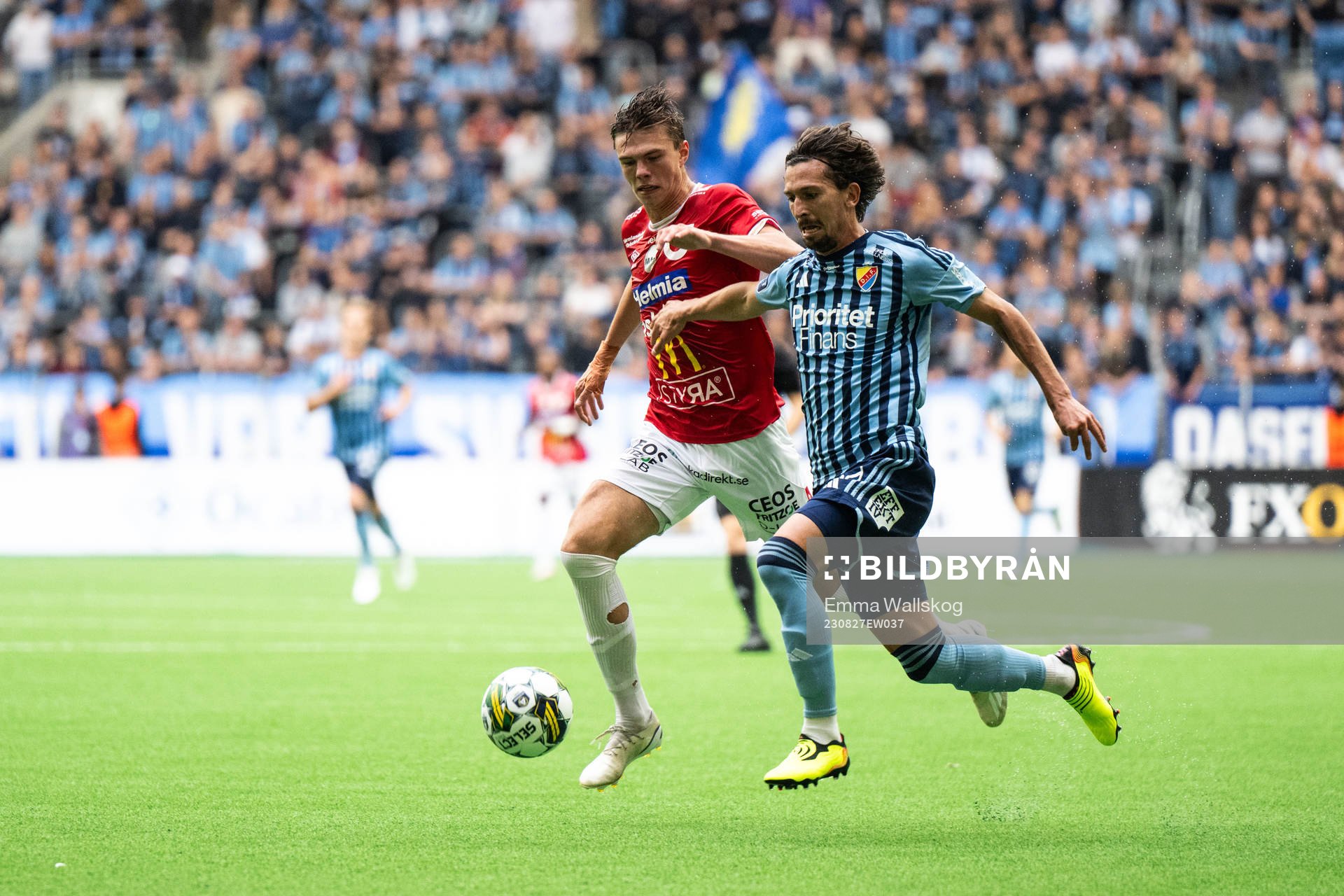 Degerfors Oscar Wallin och Djurgårdens Gustav Wikheim