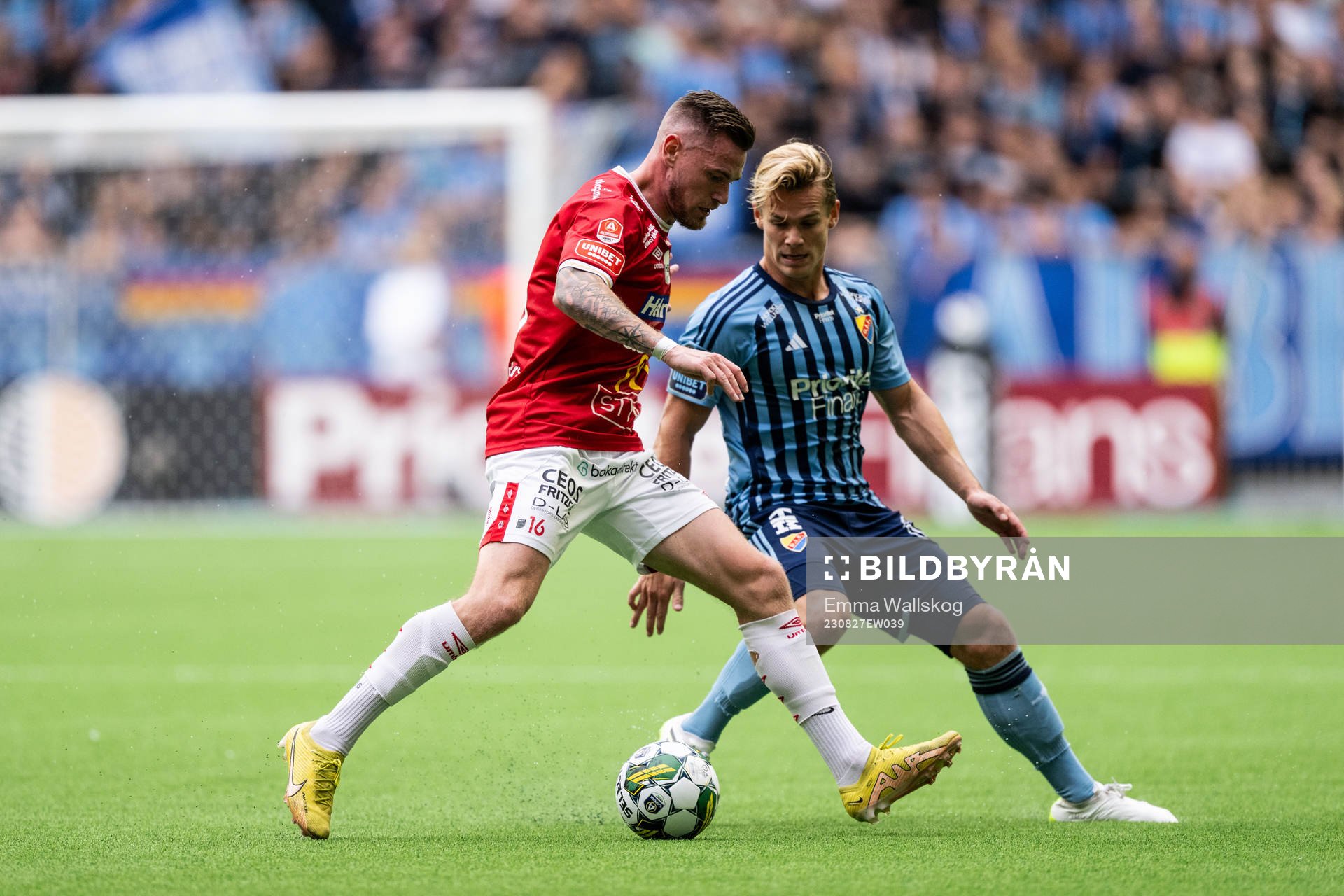 Degerfors Rasmus Örqvist och Djurgårdens Hampus Finndell