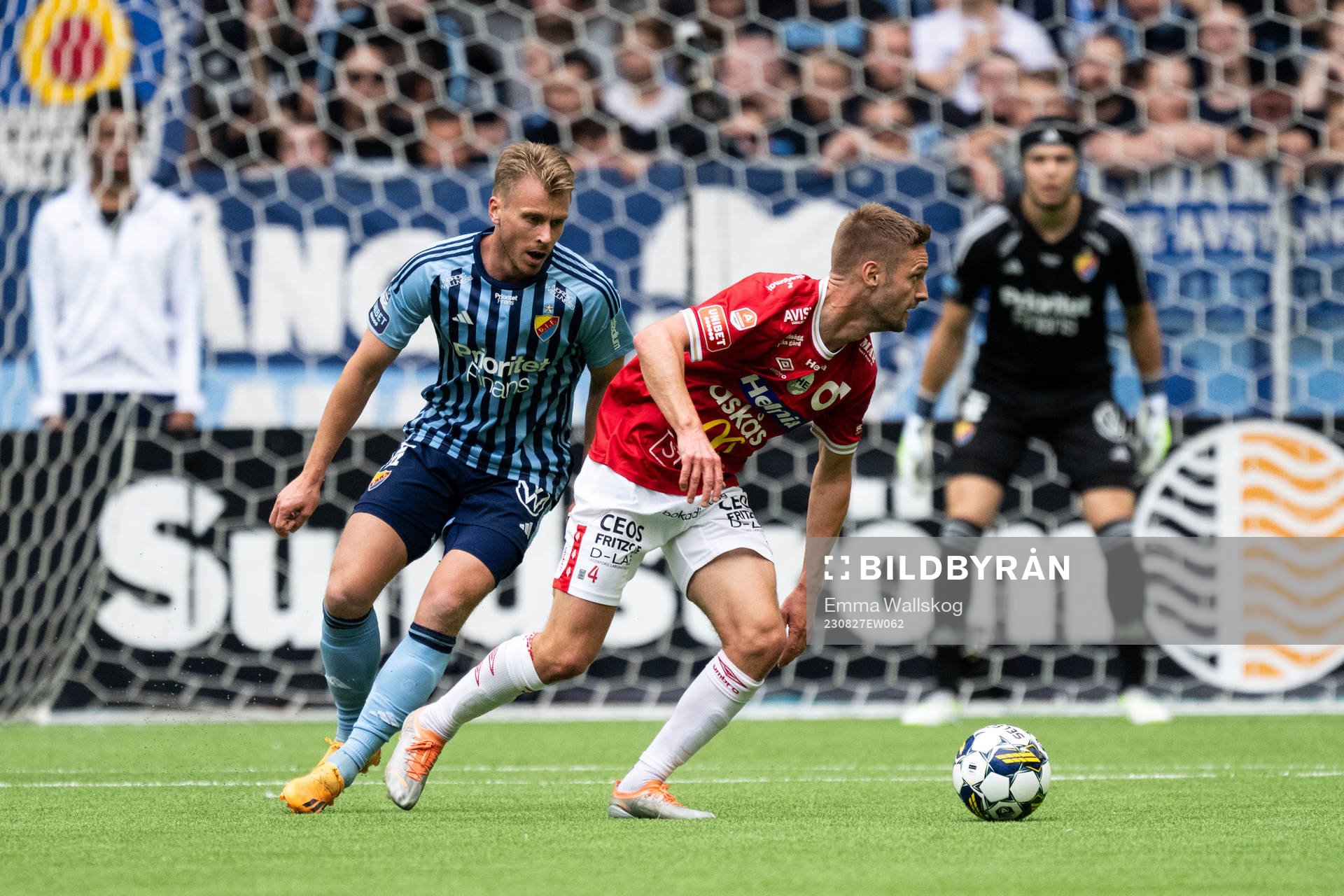 Djurgårdens Rasmus Schuller och Degerfors Johan Mårtensson