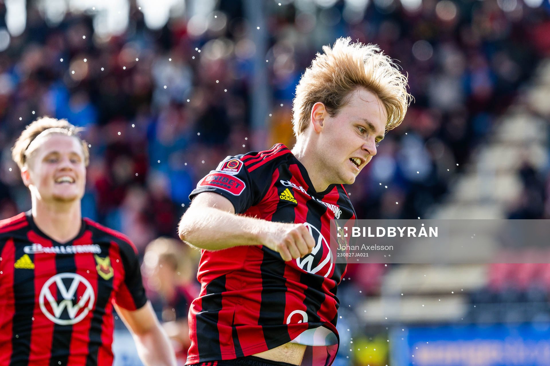 Östersunds Simon Marklund jublar