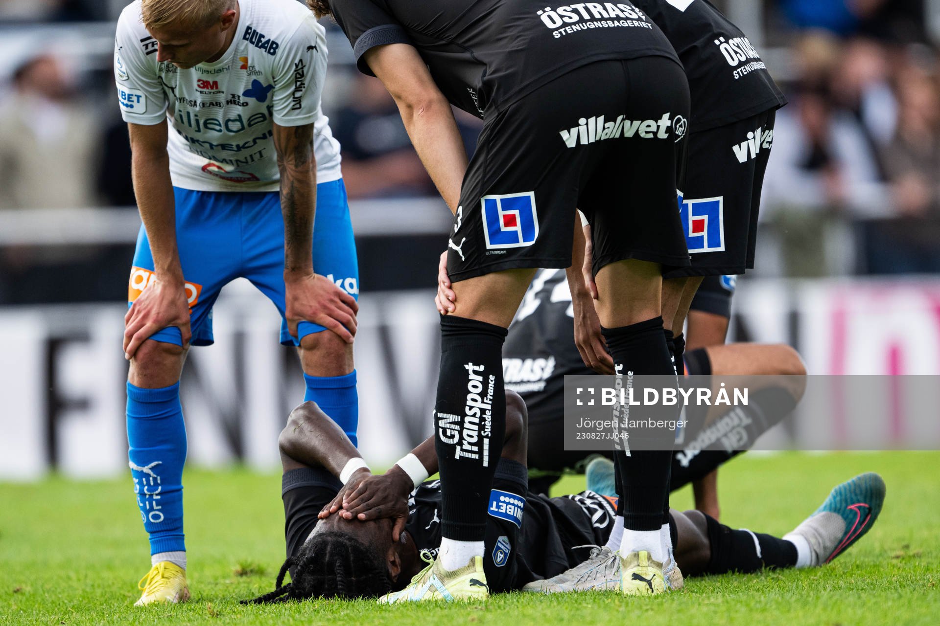 Halmstads Joseph Baffoe blir liggande
