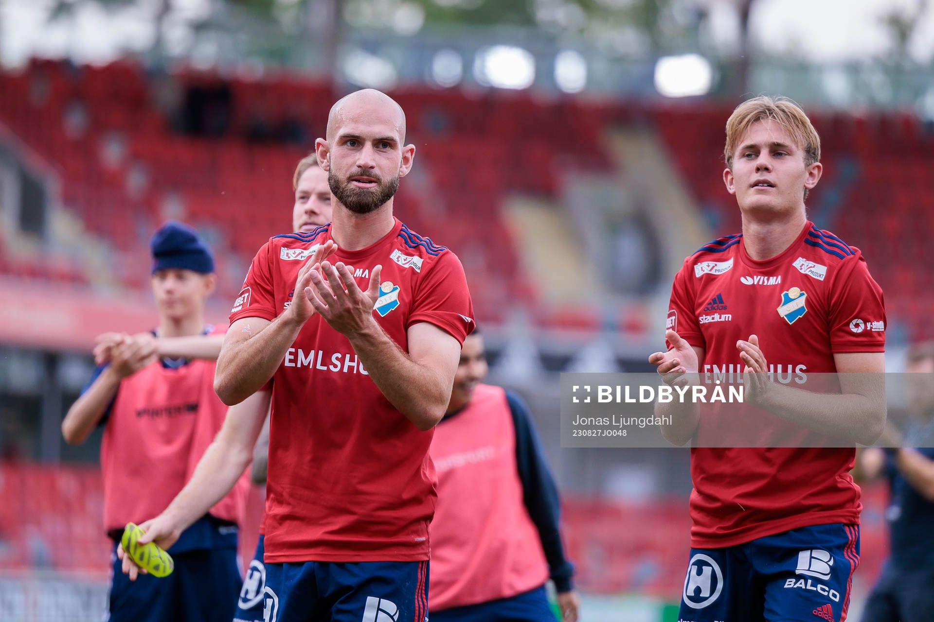 Östers Sebastian Hedlund och Adam Herdonsson jublar